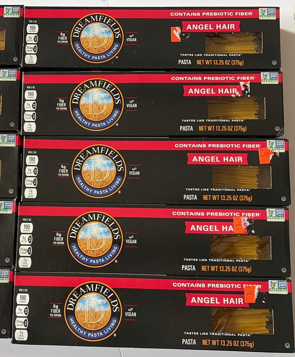 10 Dreamfields Lower Carb Pasta Vegan Non-GMO (5 Spaghetti + 5 Angel Hair )