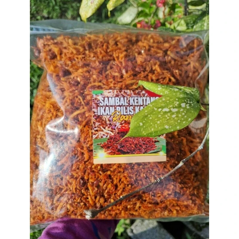 SIDE MEALS ANCHOVY POTATOES CRISPY SPICY, Conserve 1 KG PER PCK, FLAVOR SPICY