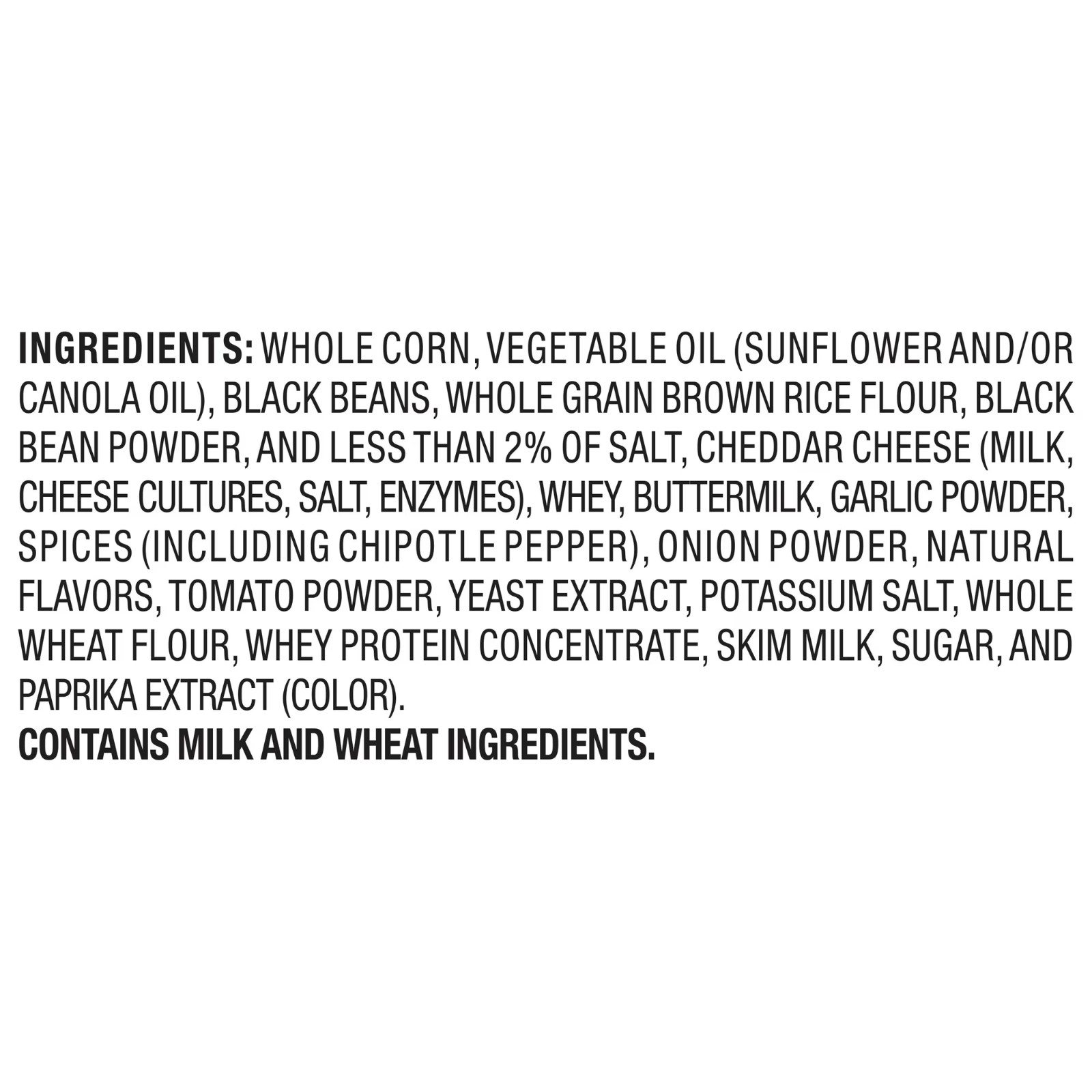 GISunChips 100% Whole Grain Black Bean Southwestern Queso Snack Chips Bag 7 oz​.