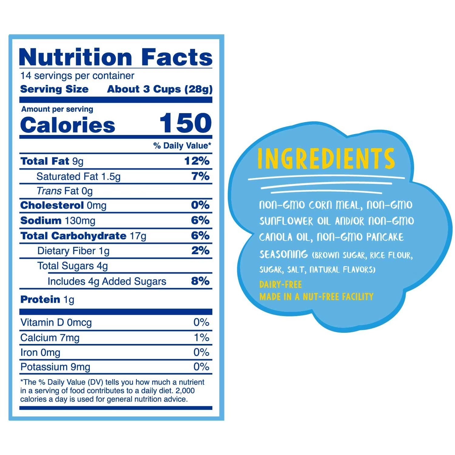 Like Air Puffcorn PANCAKE Flavor Baked Better Than Popcorn 14oz. 50 Cal DEC 2026