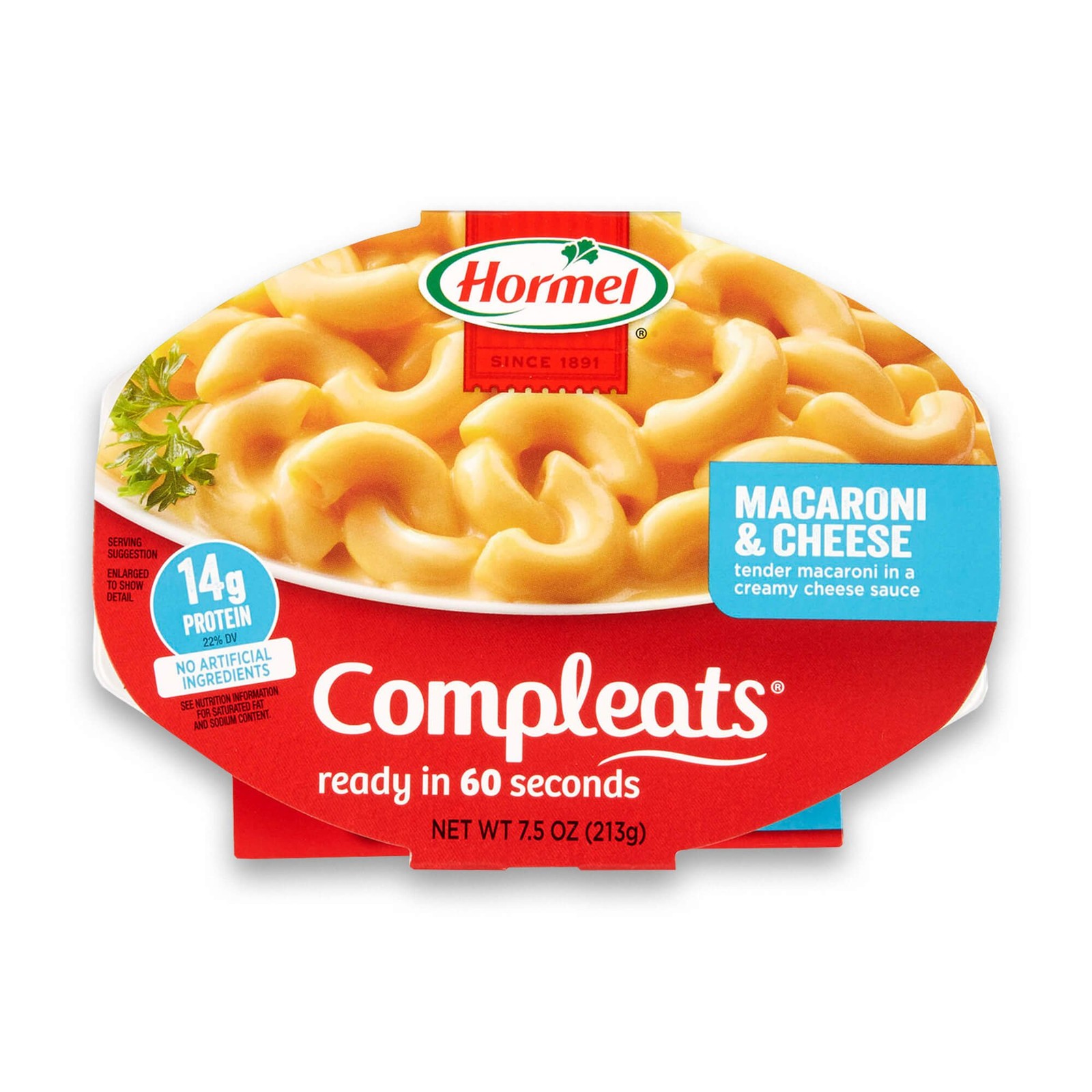 HORMEL COMPLEATS Macaroni & Cheese Microwave Tray, 7.5 Ounces Pack of 7