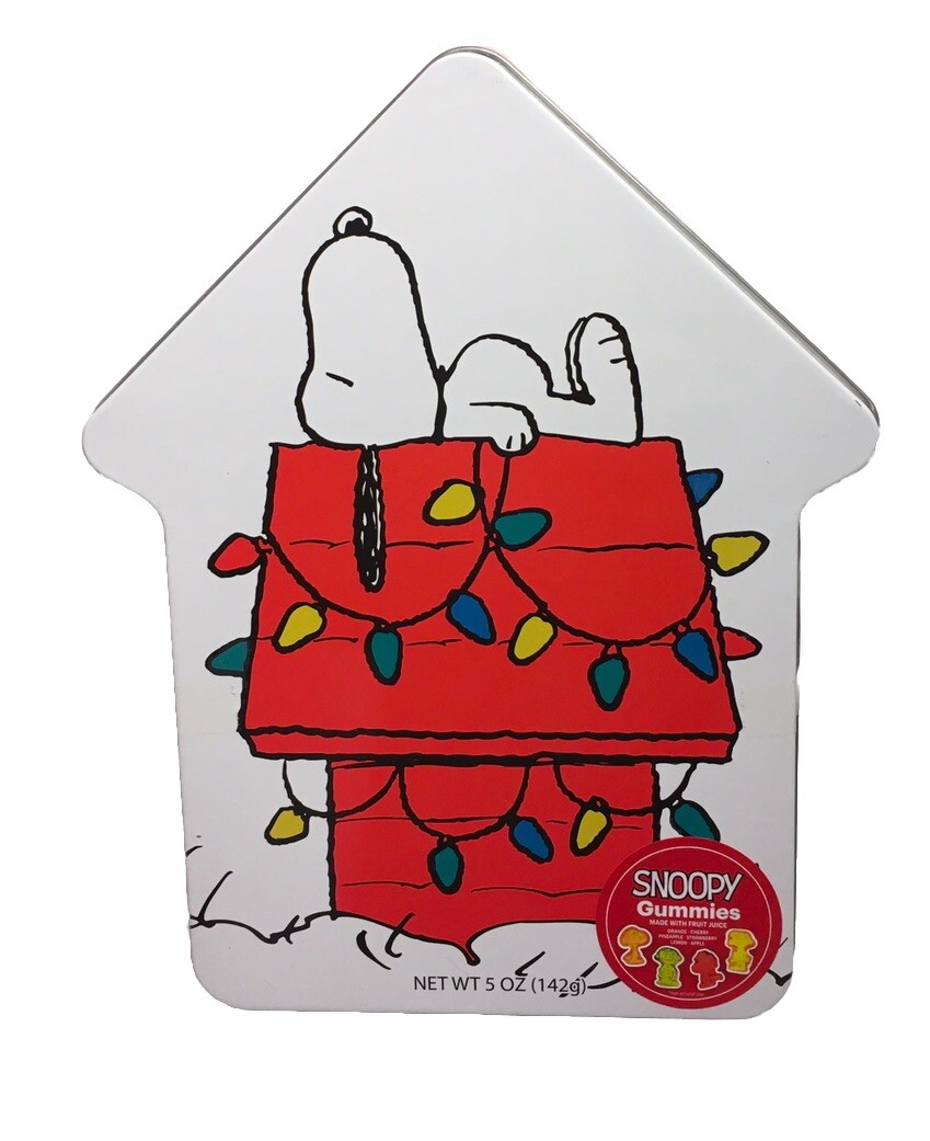 ORIGINAL GOURMET DOGHOUSE TIN PEANUTS CHARACTER GUMMIES 5oz Bag Exp 11-25 NEW