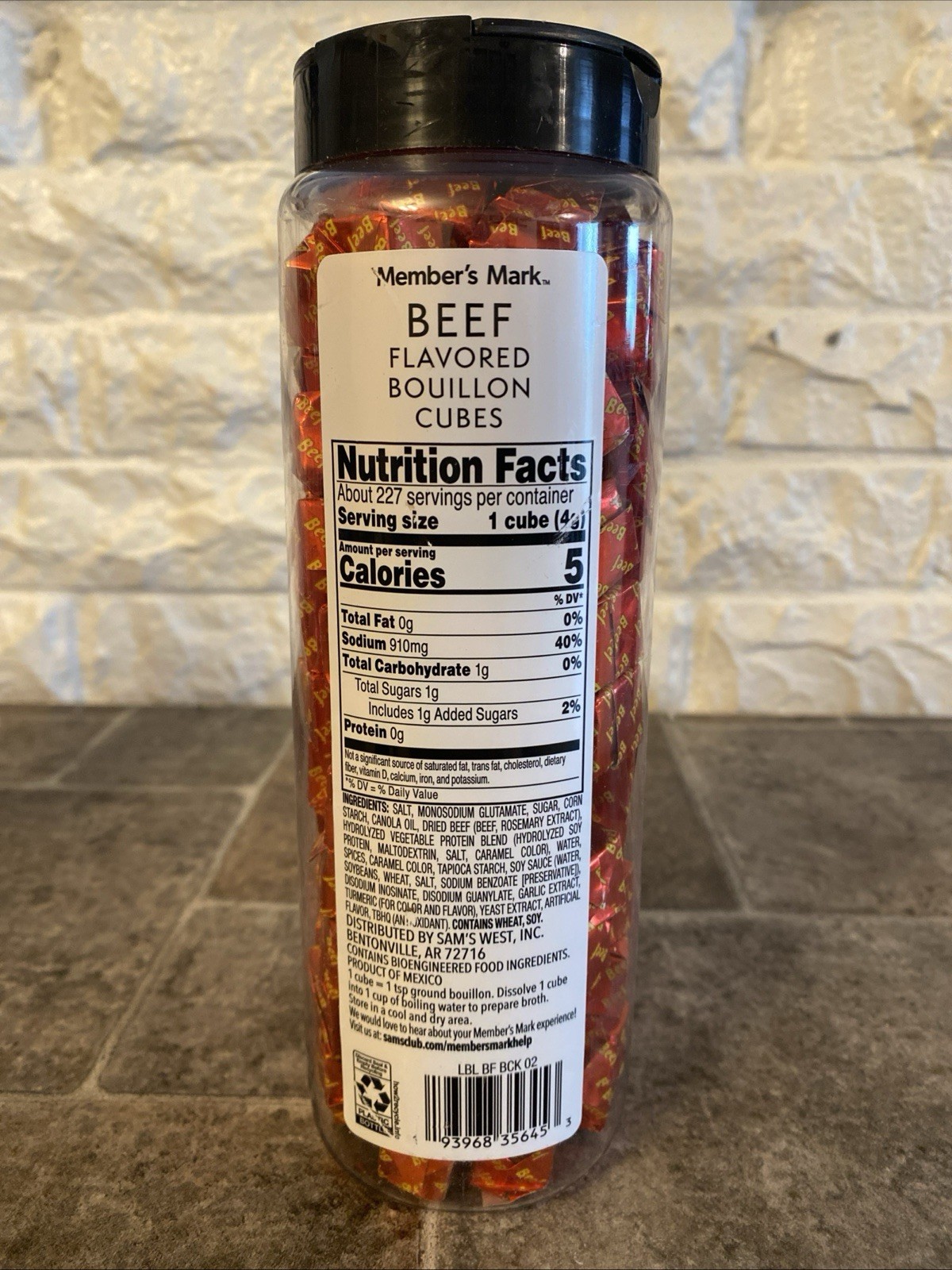 Member’s Mark Beef Bouillon Cubes, 32 oz x 2, Exp. June 6. 2028.