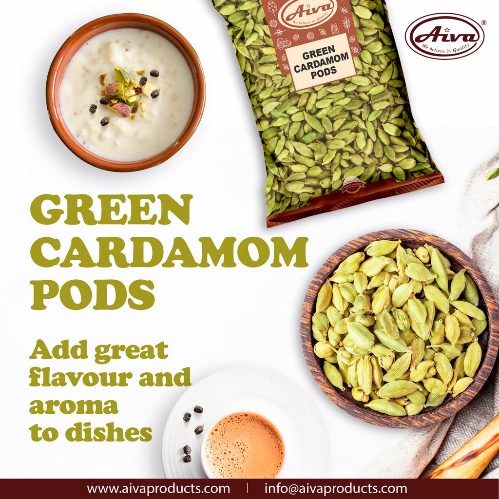 Aiva Green Cardamom Pods (Hari Elaichi) | 11 lb
