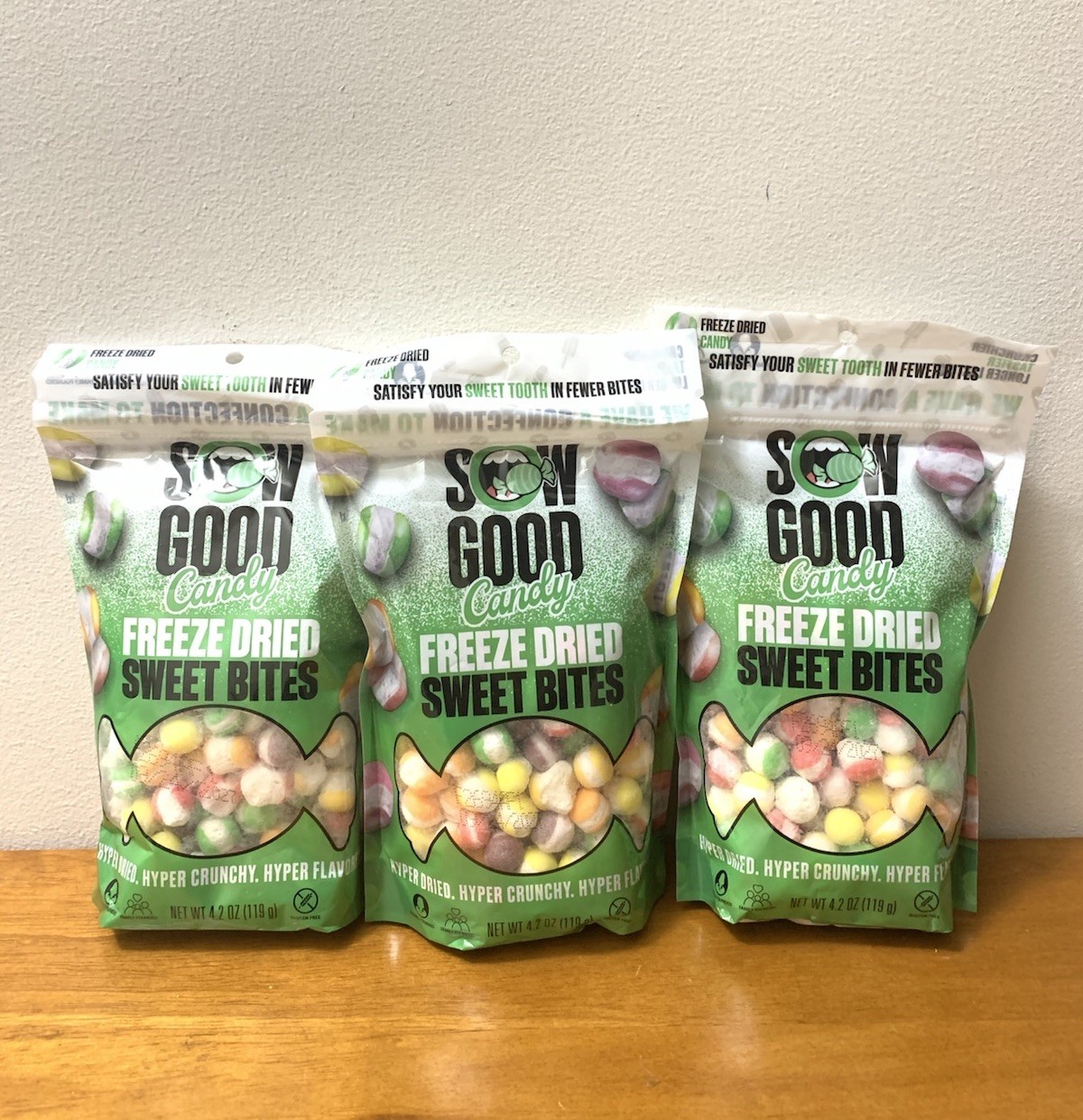 Sow Good Freeze Dried Candy Sweet Bites Lot Of 3 NEW 09/24/2027 Gluten Free