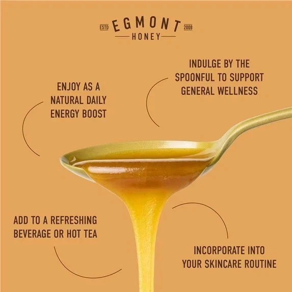 Egmont Raw Manuka Honey MGO 50+ – 100% Pure New Zealand Manuka Honey – Non-GMO