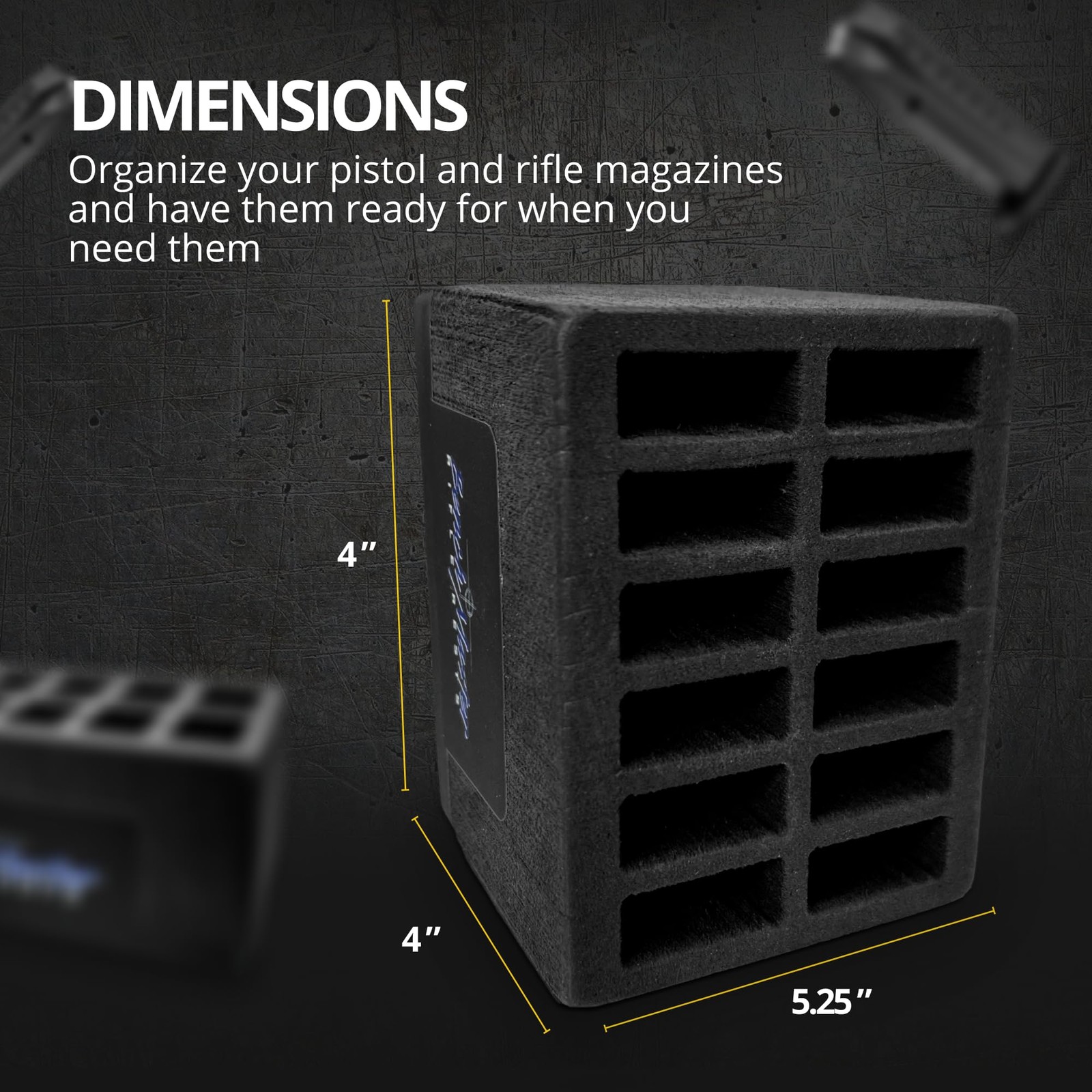 Benchmaster 1911 Single Stack 12-Unit Magazine Rack Gun Safe Organizer