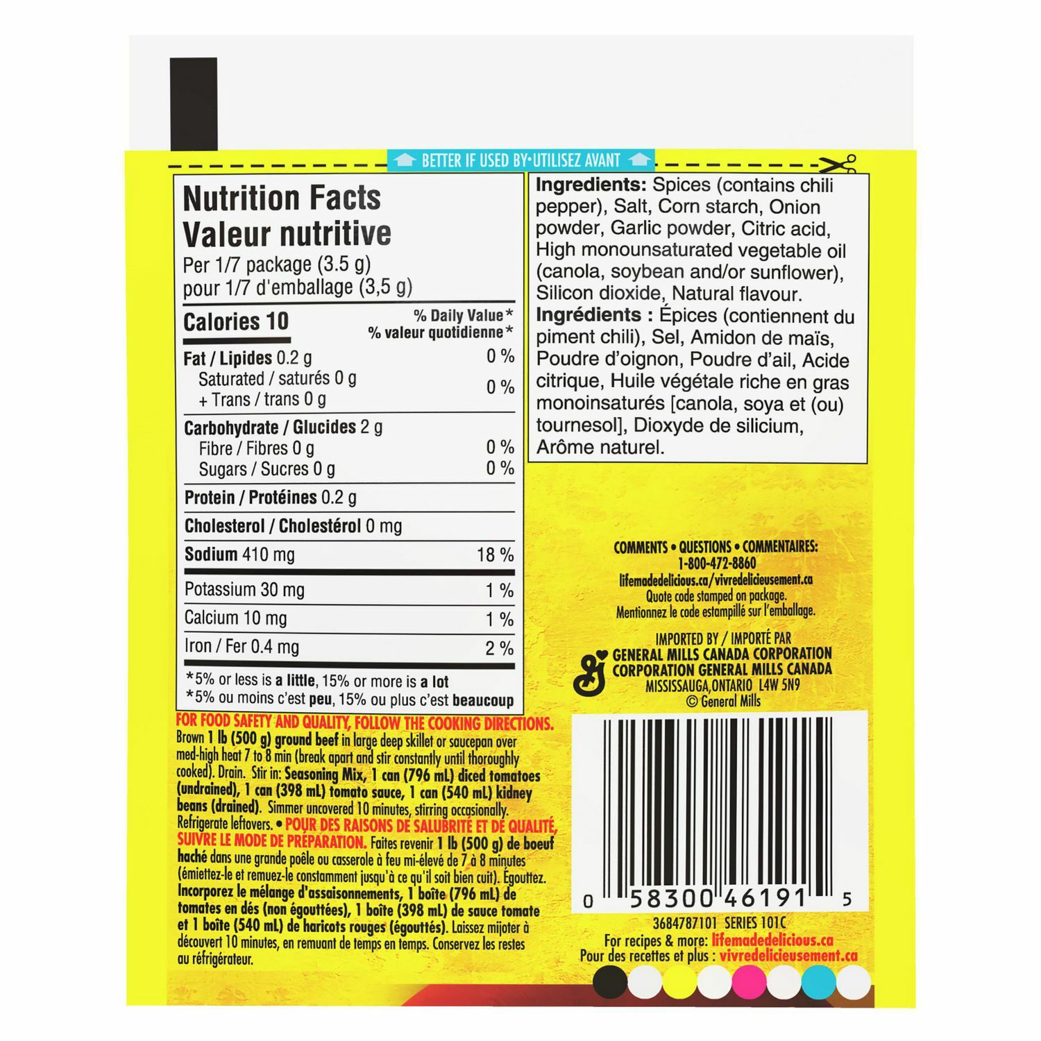 Old El Paso Chili Seasoning Mix 24 g – Pack of 4 – FROM CANADA