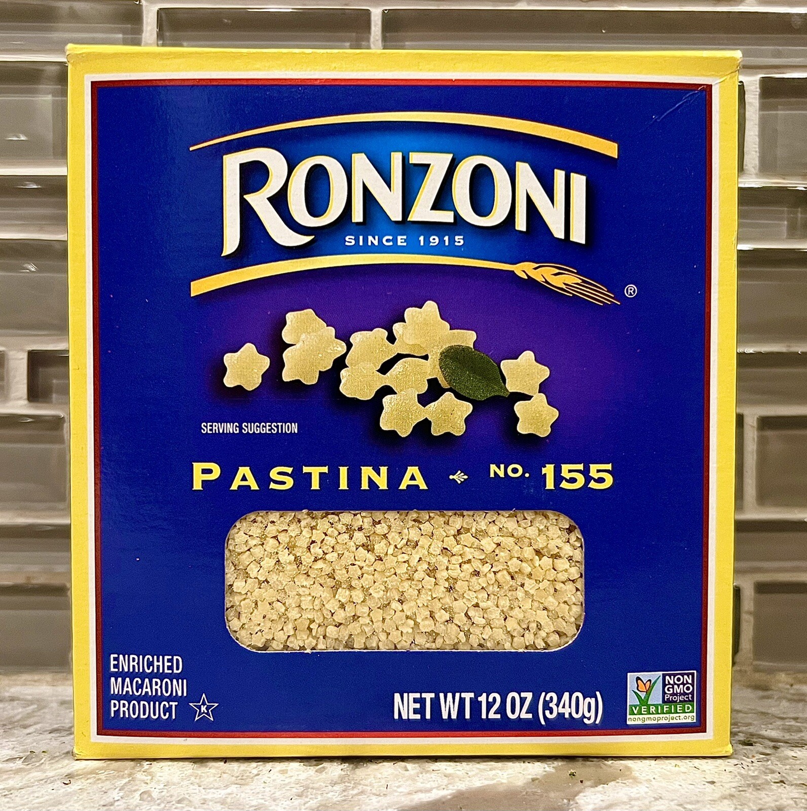 SINGLE BOX Of Ronzoni Pastina No. 155 12 oz: Brand New & Sealed (BB 11/16/2025)