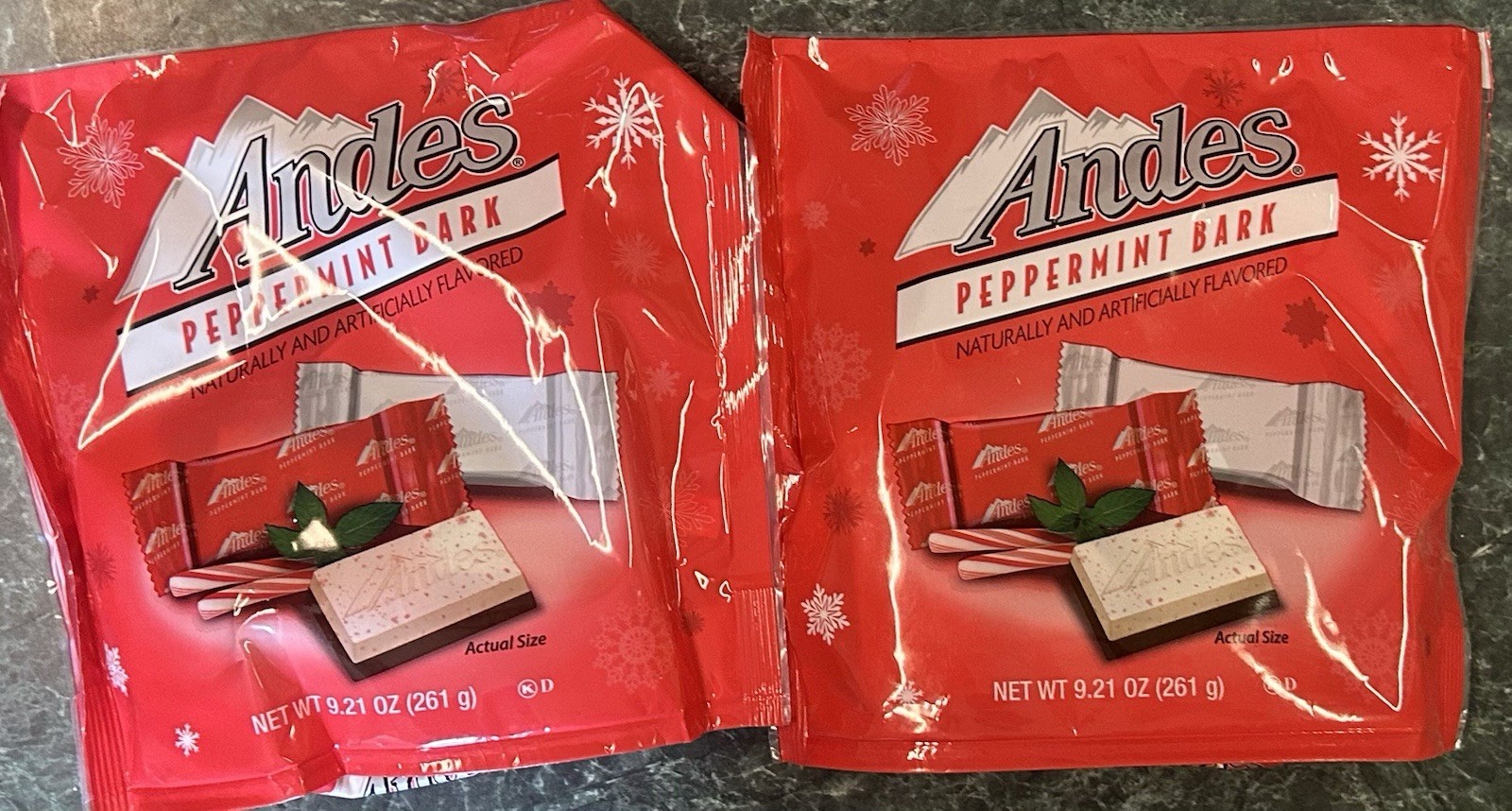 2-Andes Peppermint Bark Chocolate Candy Bag