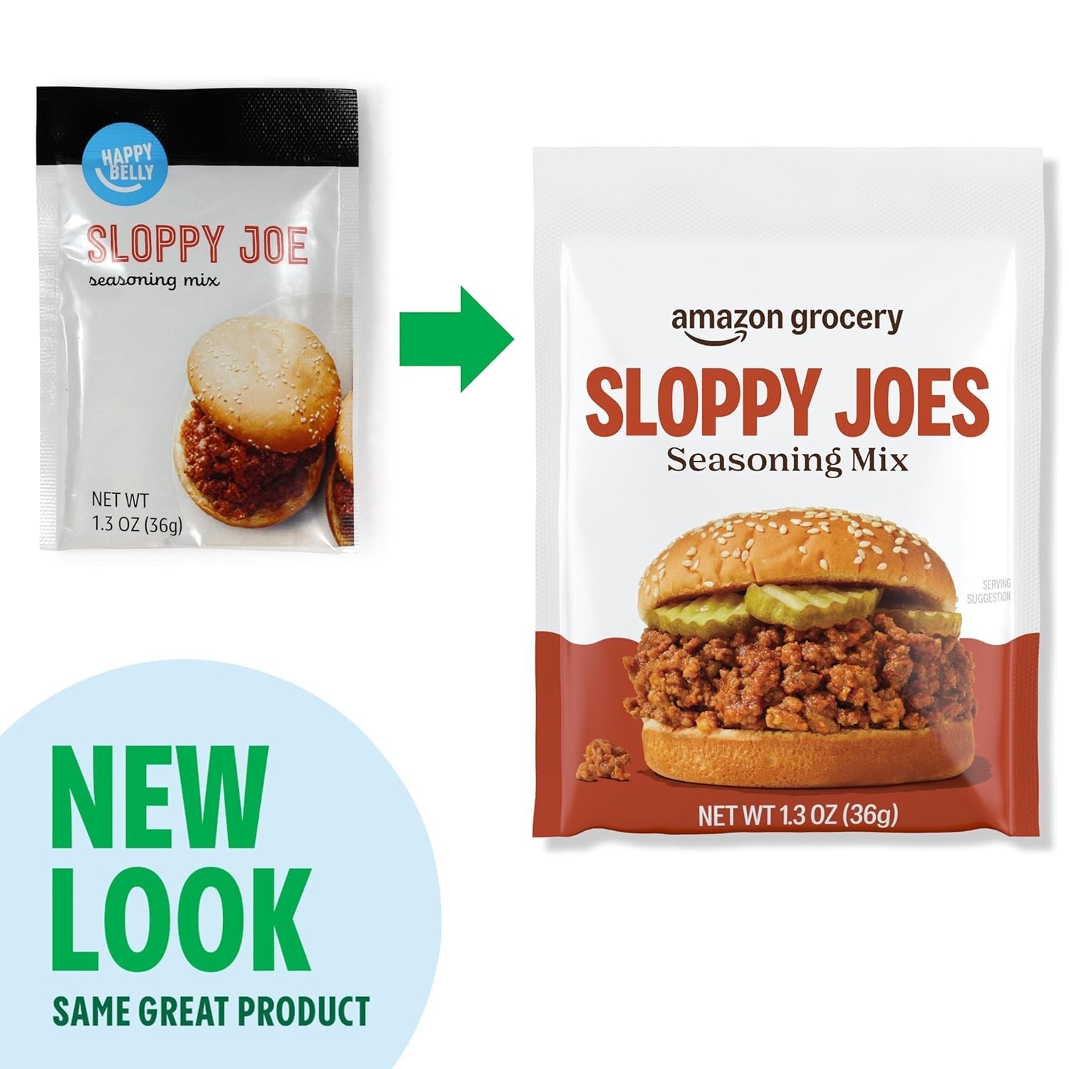 Amazon Grocery, Sloppy Joes Seasoning Mix, 1.3 oz (Previously Happy Belly, Packa