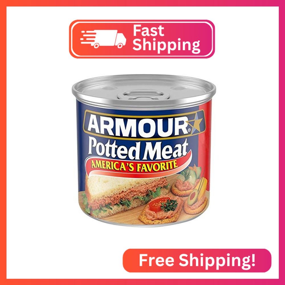 Armour Star Potted Meat, Ready to Eat Canned Meat, 8g Protein Per Serving, 5.5 o