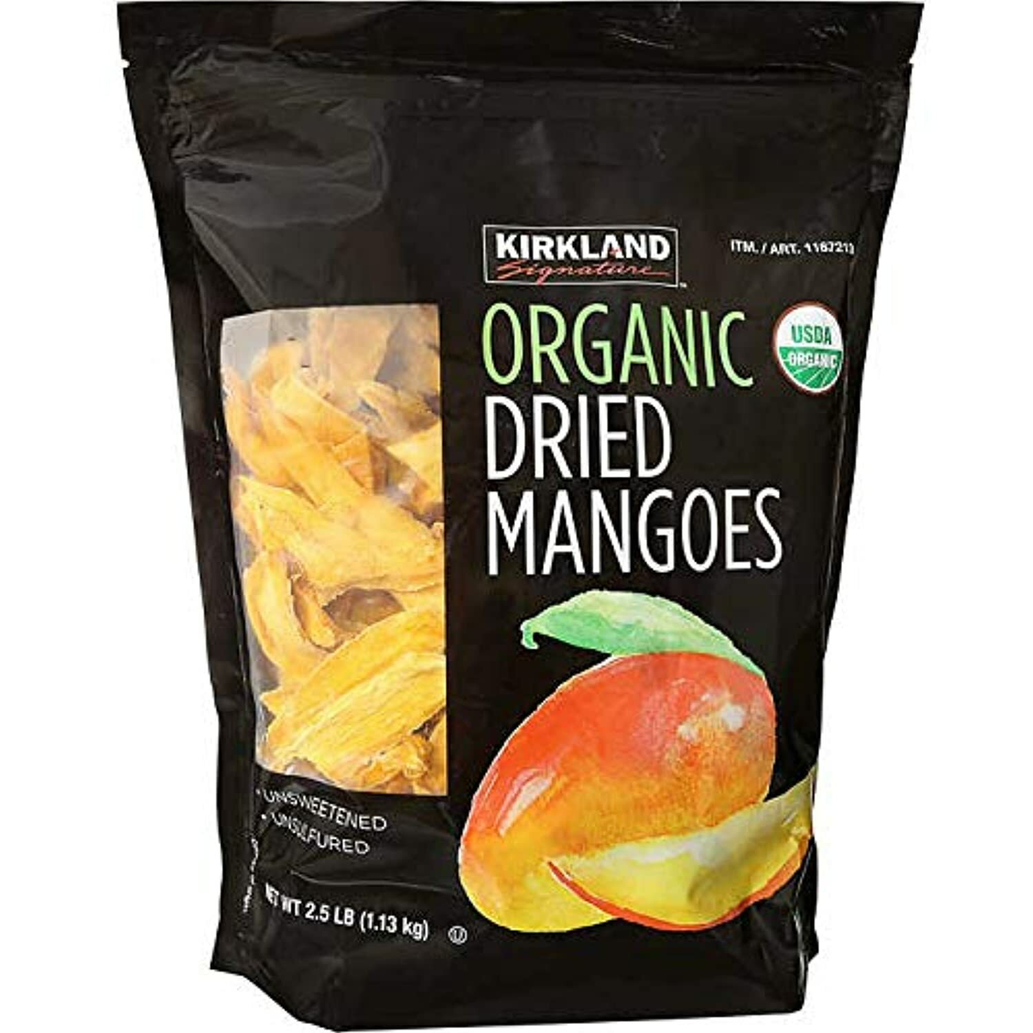 Kirkland Signature Organic Dried Mango, 40 Ounce – PACK OF 2
