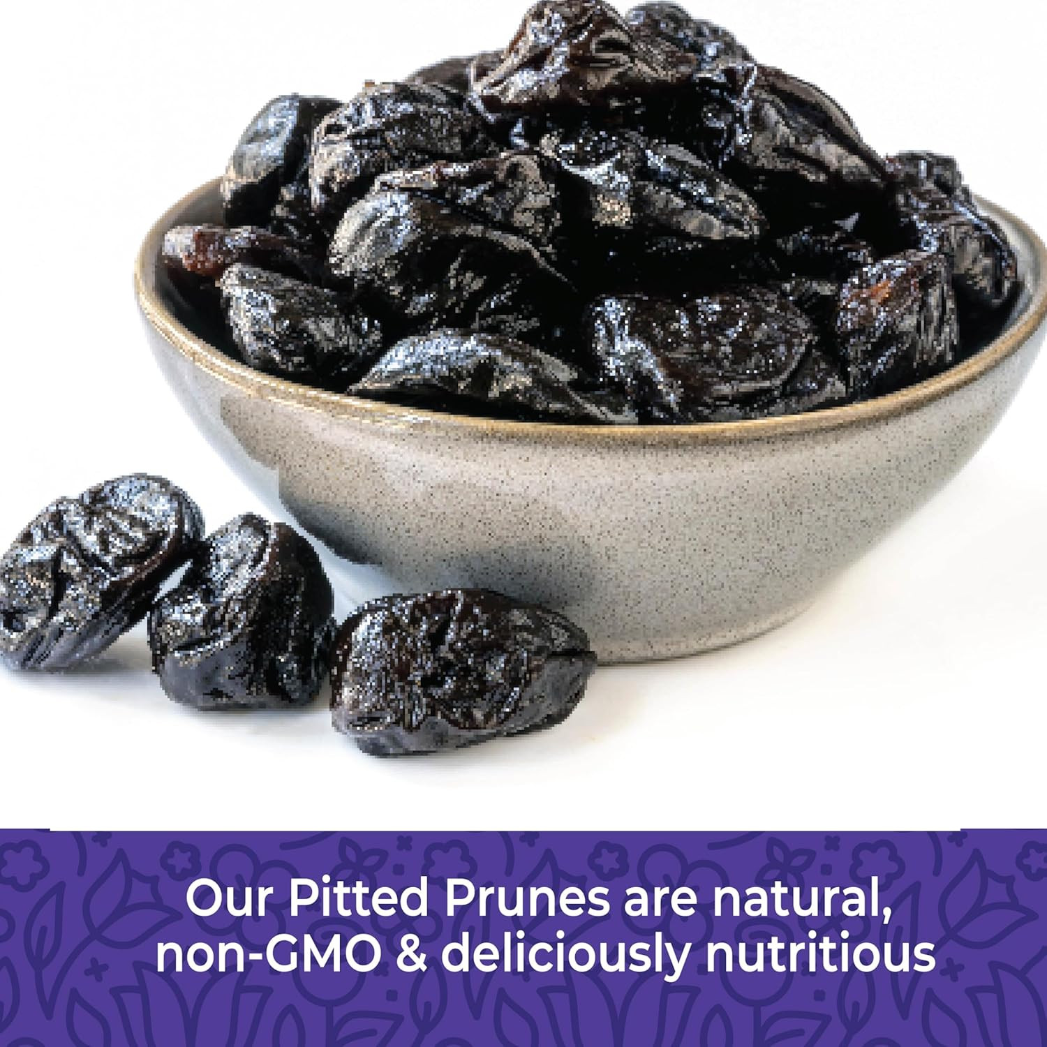 Prunes Pitted Unsweetened 2LBS, Dried Prunes for Constipation, Dried Plums Pitte