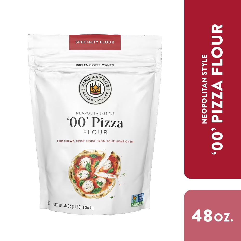 King Arthur Neapolitan Style 00 Pizza Flour 3 lb Bag Non GMO Premium Baking…