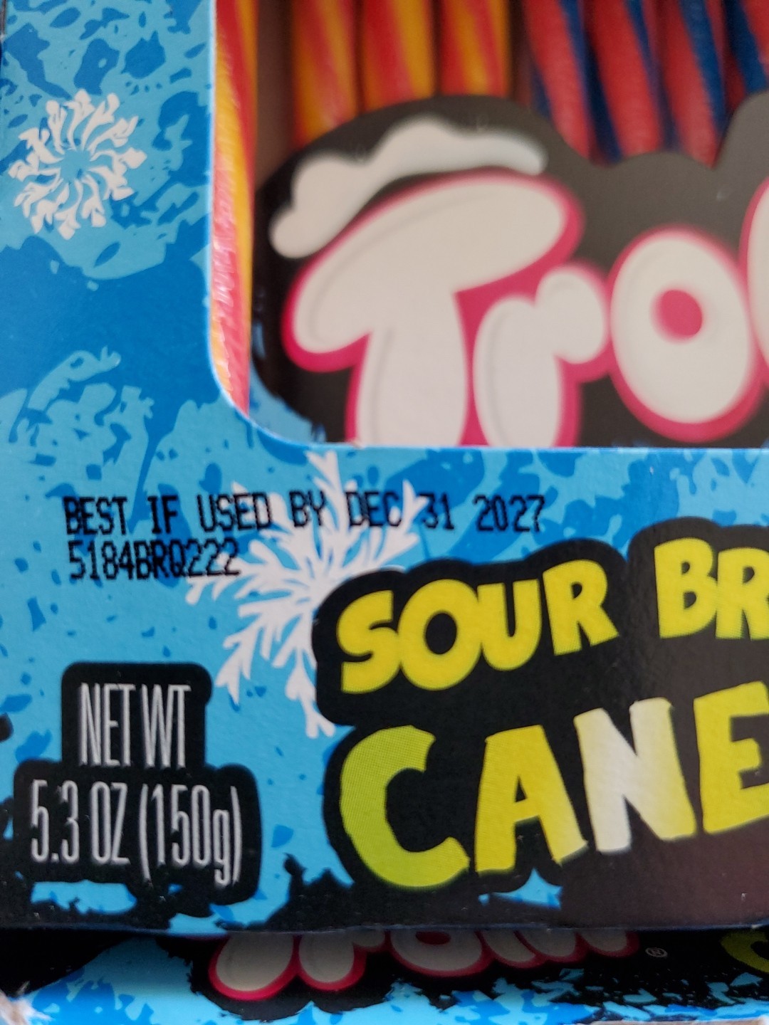 6X Trolli Sour Brite Candy Canes 12 Count Exp 12/27