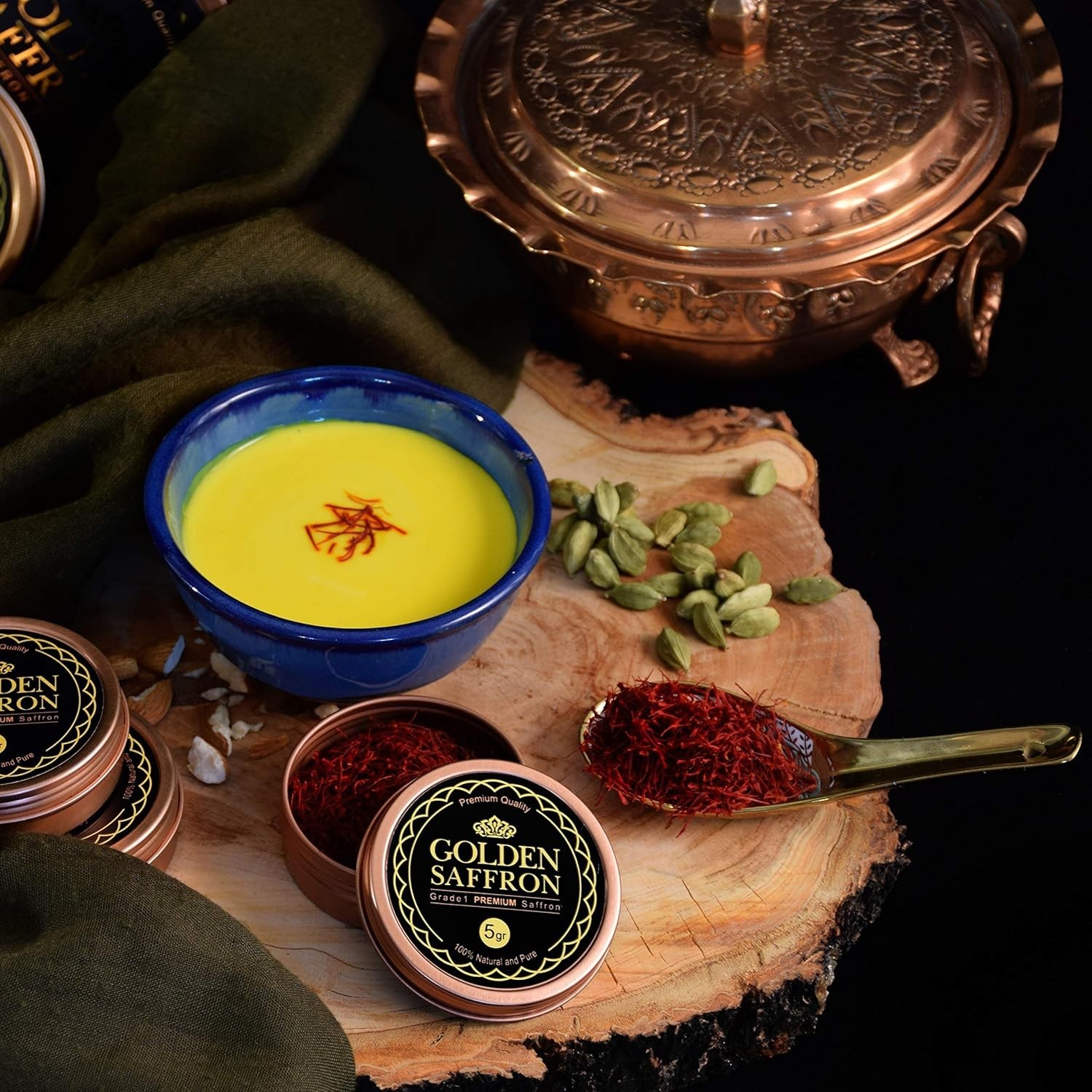 All Red Saffron Threads Grade A+ 5g Pure Non-GMO for Cooking Teas