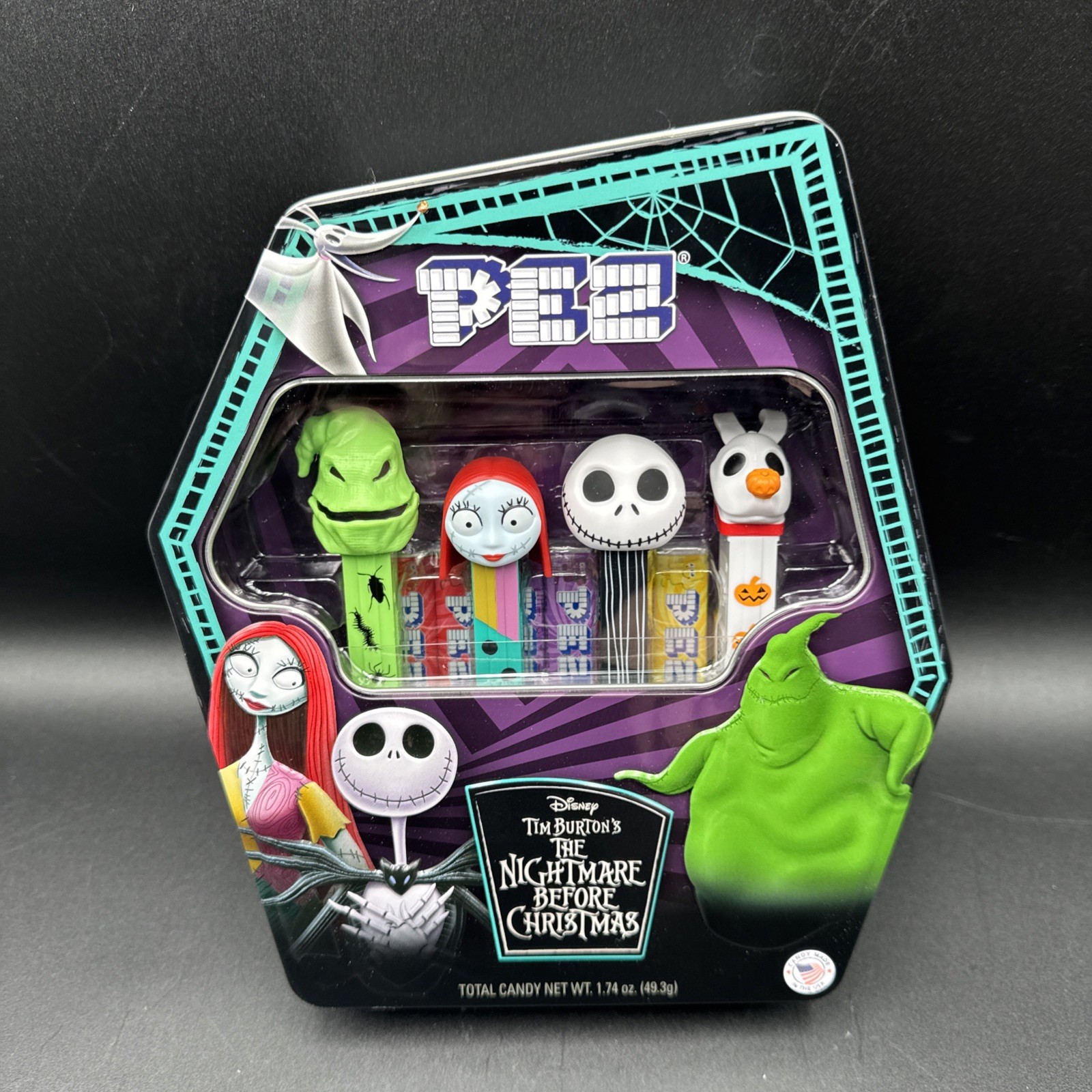 PEZ The Nightmare Before Christmas Gift Set in Tin Jack Sally Zero Halloween