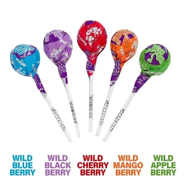 Tootsie Pops Assorted Wild Berry Flavors Chocolatey Center Bulk Candy (2 Pounds)