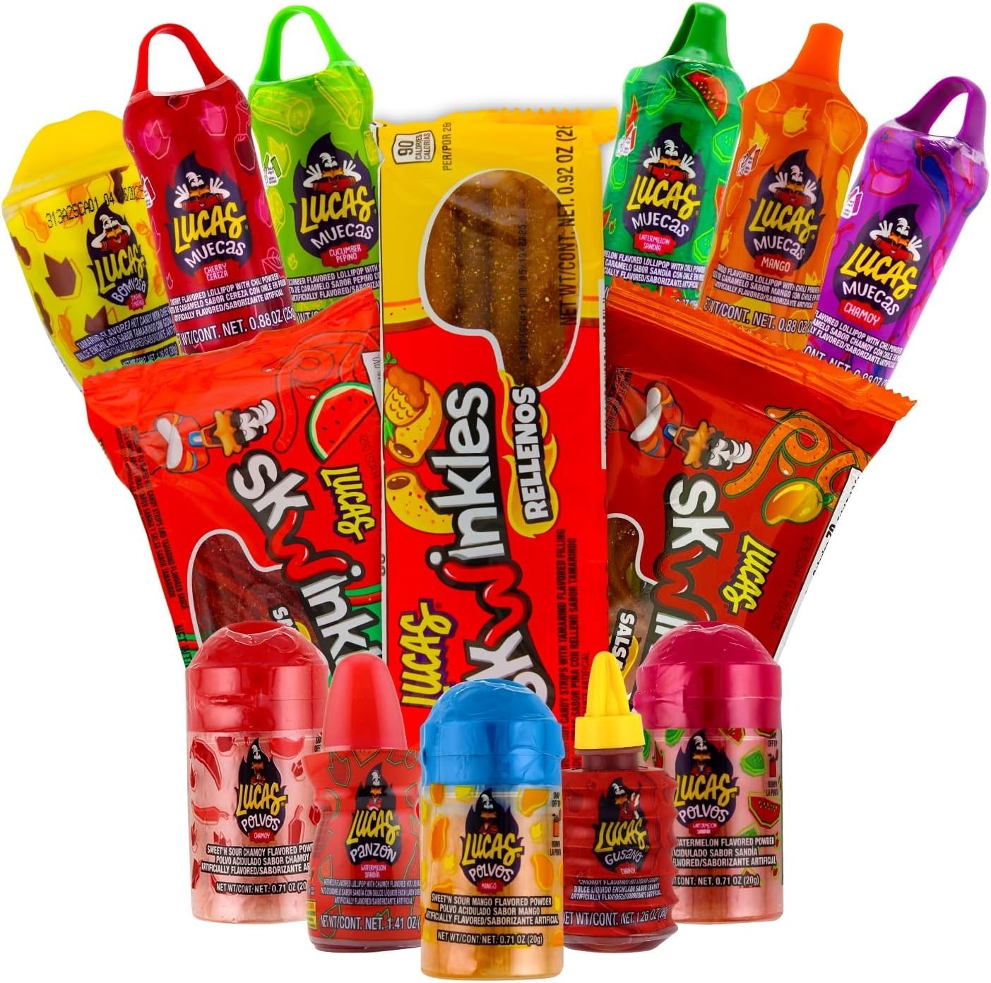 Assorted Lucas Mexican Candy 14 Count – Sweet, Sour, and Spicy Selection