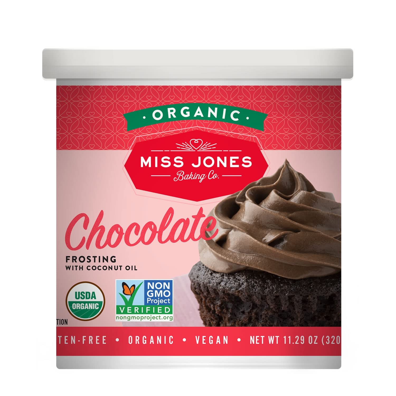 Organic Chocolate Frosting 11.29 Ounce Vegan Gluten Free Dairy Free Nut Free