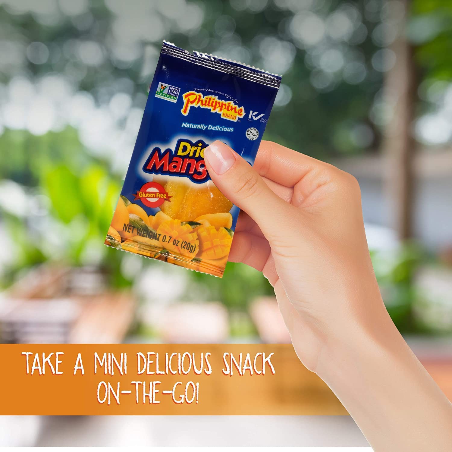 Philippine Brand Dried Mangoes Fruit Snacks- All 0.7 Ounce (Pack of 12)