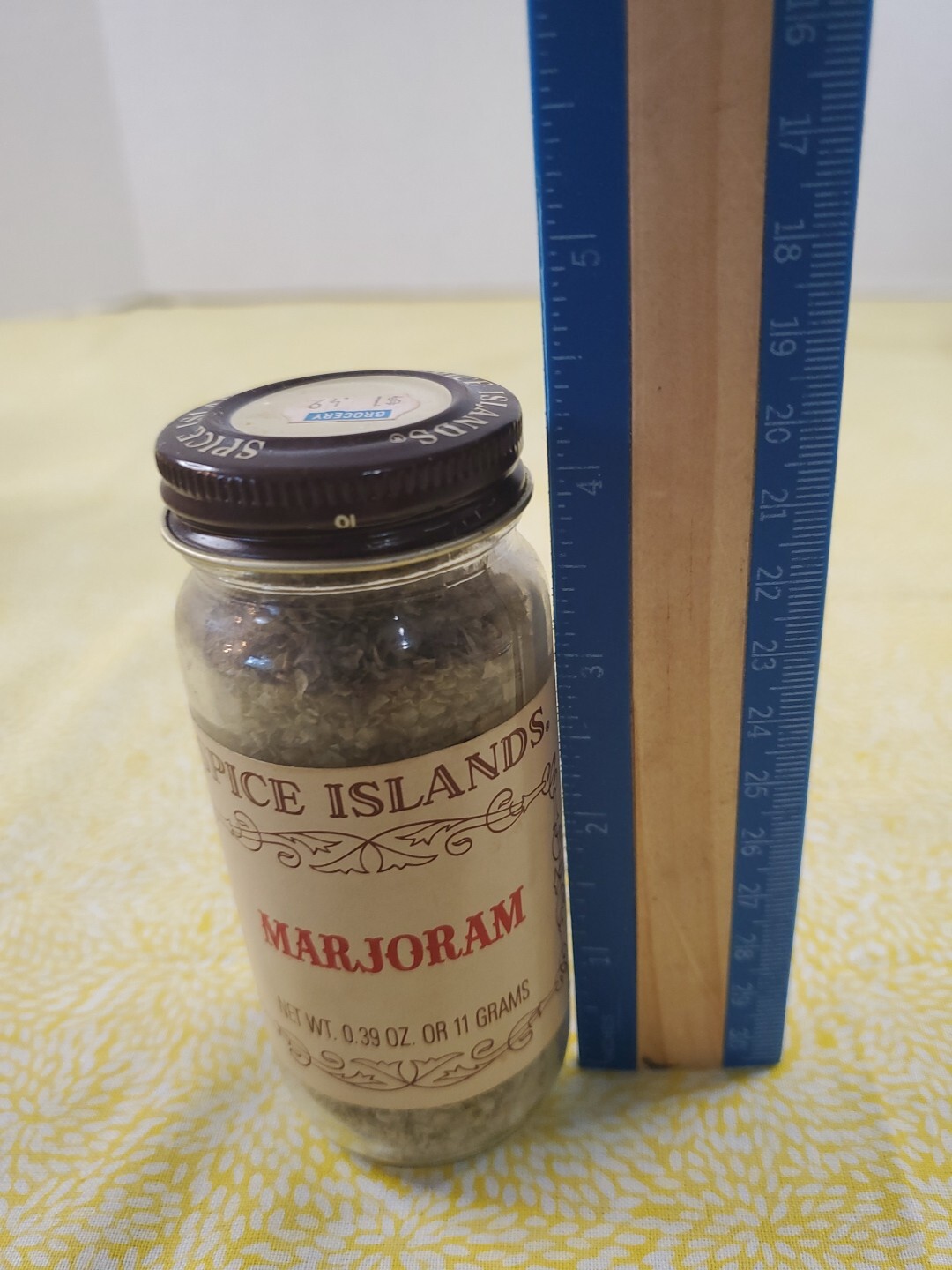 1x GLASS Jar Spice Islands Marjoram Flavor Seasoning | .39oz | BROWN LID