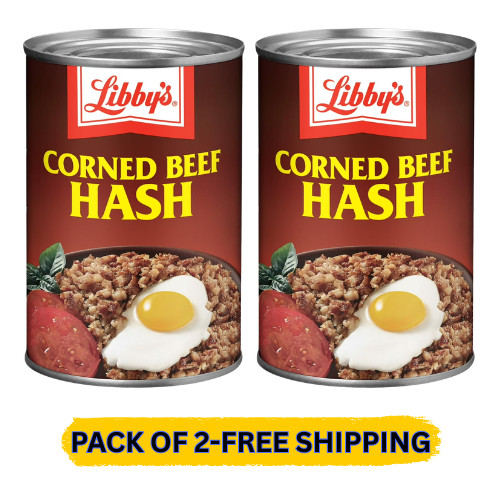 (2 pack) Libby’s Corned Beef Hash, 37g Protein Per Serving, Canned Food, 15 oz.