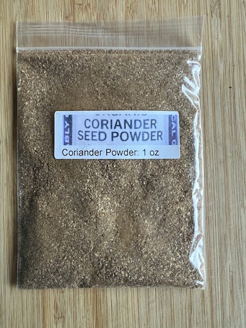 Coriander Seed Powder, Organic, Mountain Rose Herbs. 1 oz