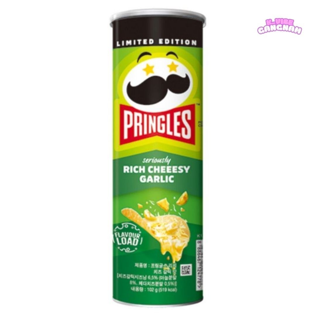Pringles Seriously Rich Cheeesy Garlic Flavor 1+1 (2EA) – Limited Korean Edition
