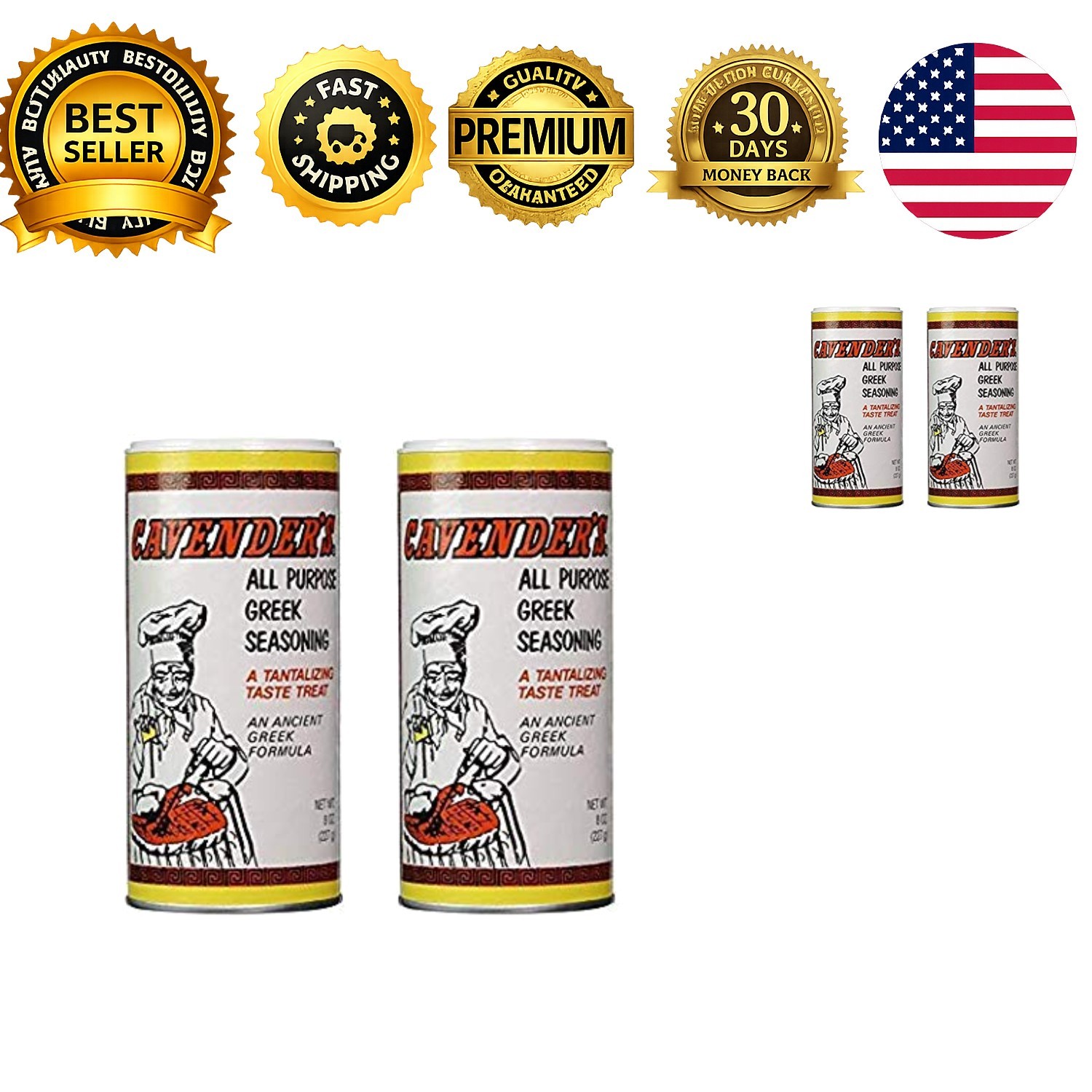 Greek Seasoning All Purpose Cavenders 8 oz Pack of 2 Recipe Insert