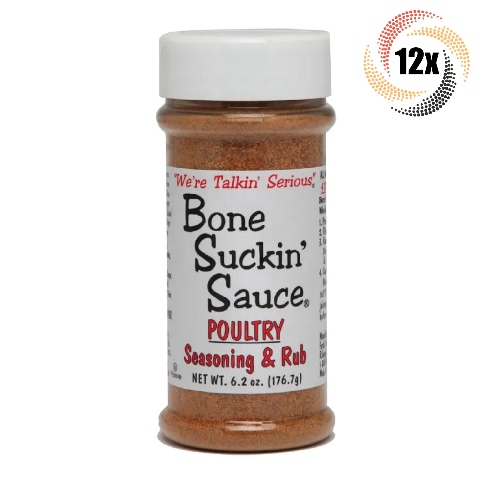 12x Shakers Bone Suckin’ Sauce Poultry Seasoning & Rub | 6.2oz | Fast Shipping