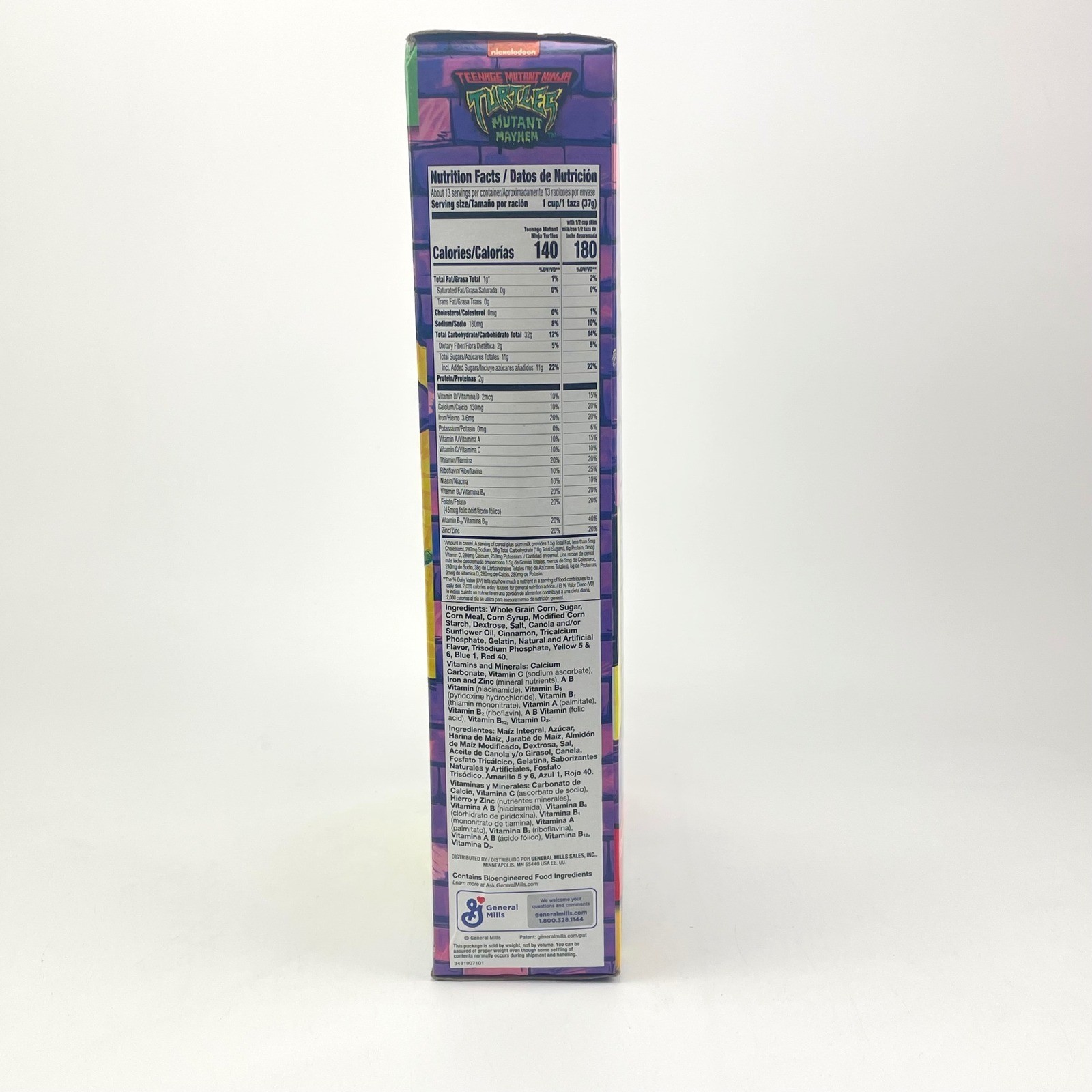 General Mills TMNT Mutant Mayhem Cereal Cinnamon Apple Family Size 17.8oz 2023