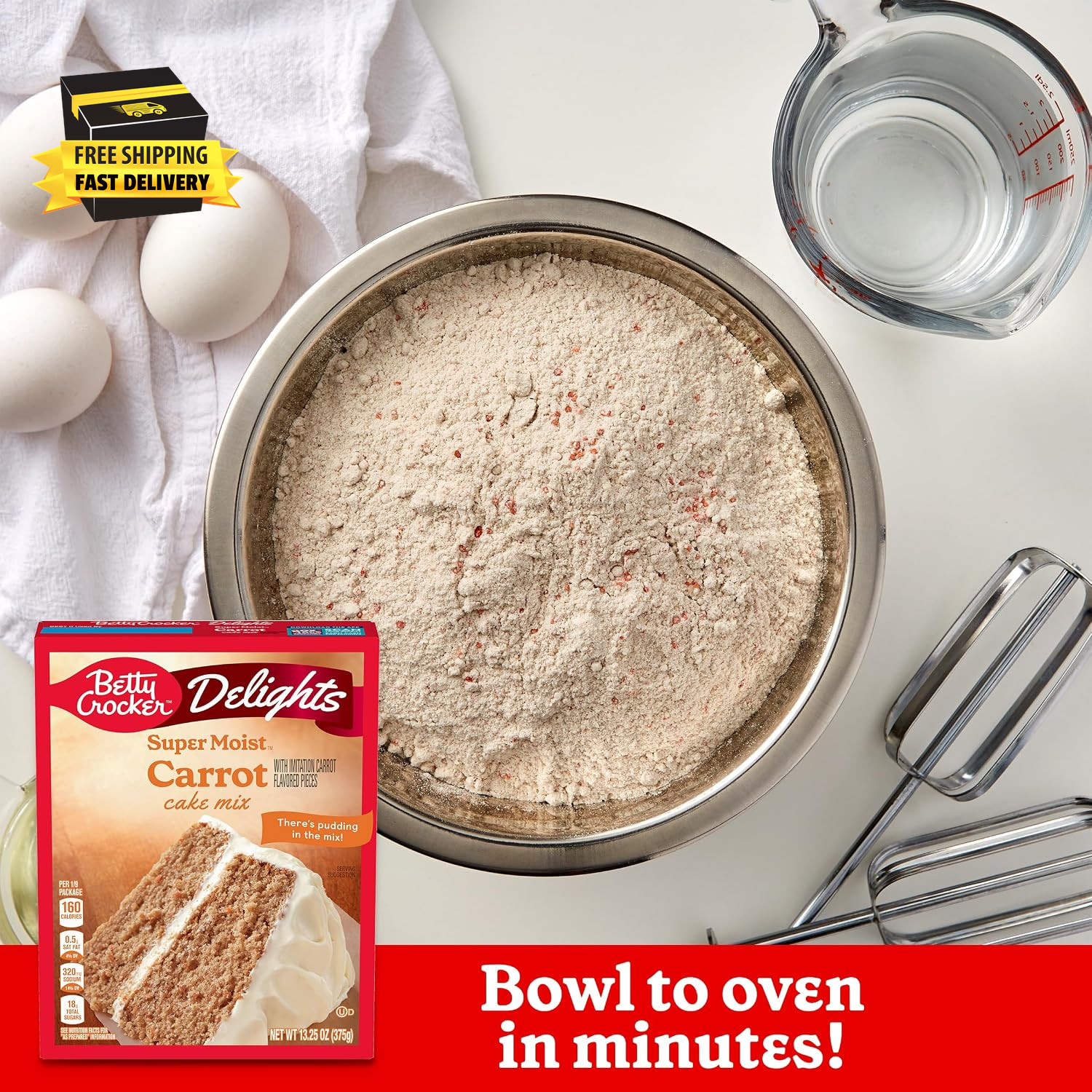Delights Super Moist, Carrot Cake Mix, 13.25 Oz ⭐️⭐️⭐️⭐️⭐️