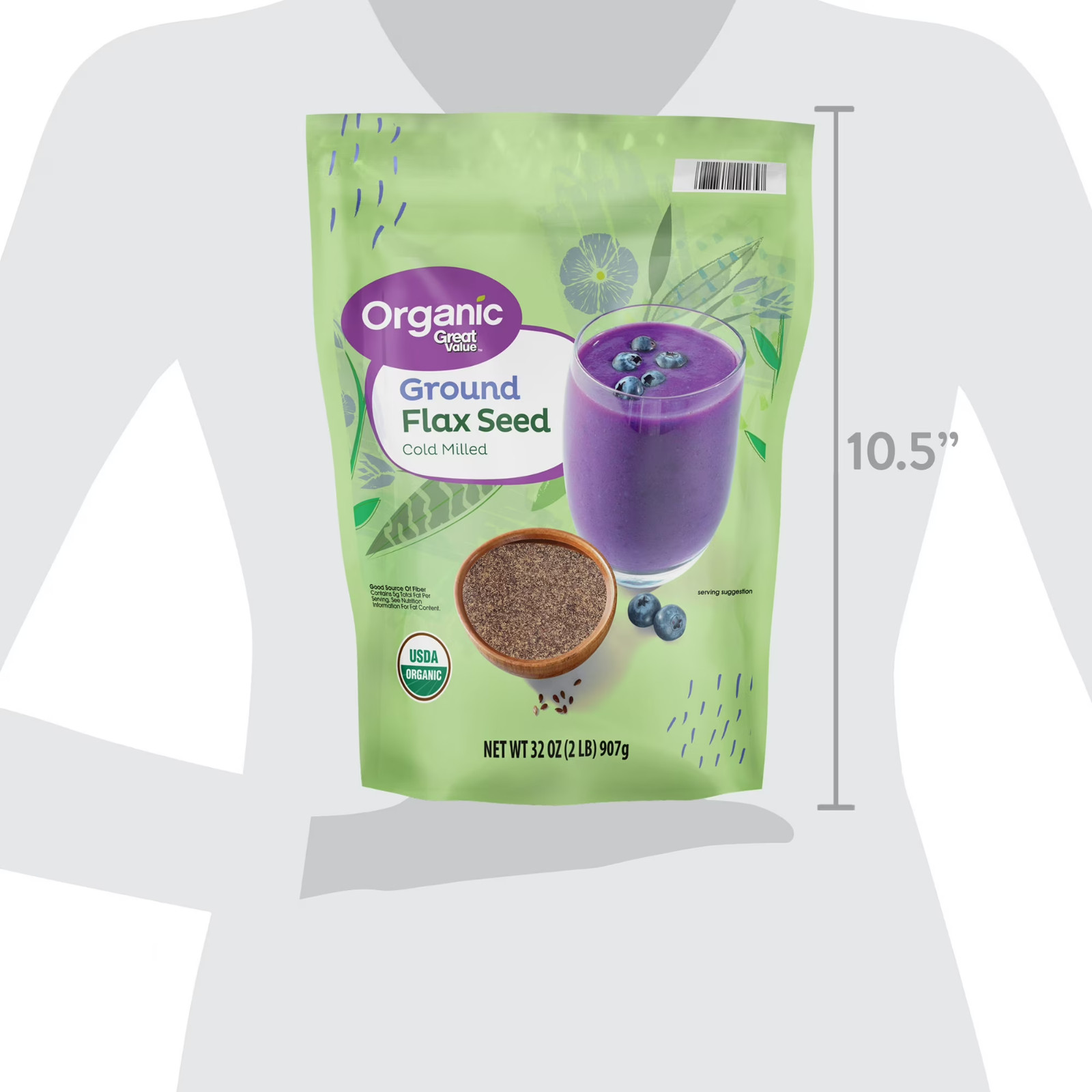 Great Value Organic Ground Flax Seed – 32 oz