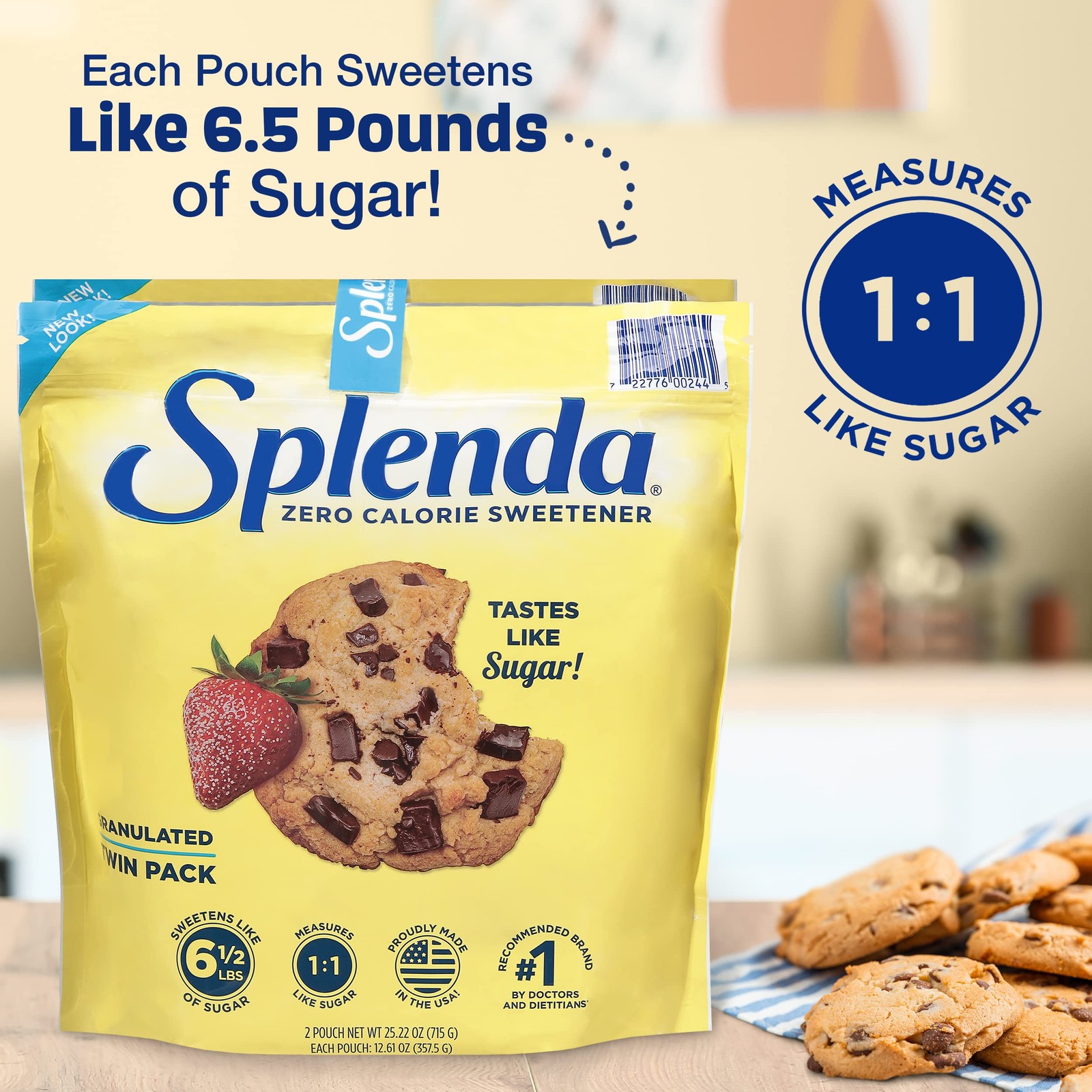 SPLENDA Zero Calorie Sweetener, Granulated Sugar Substitute, Resealable
