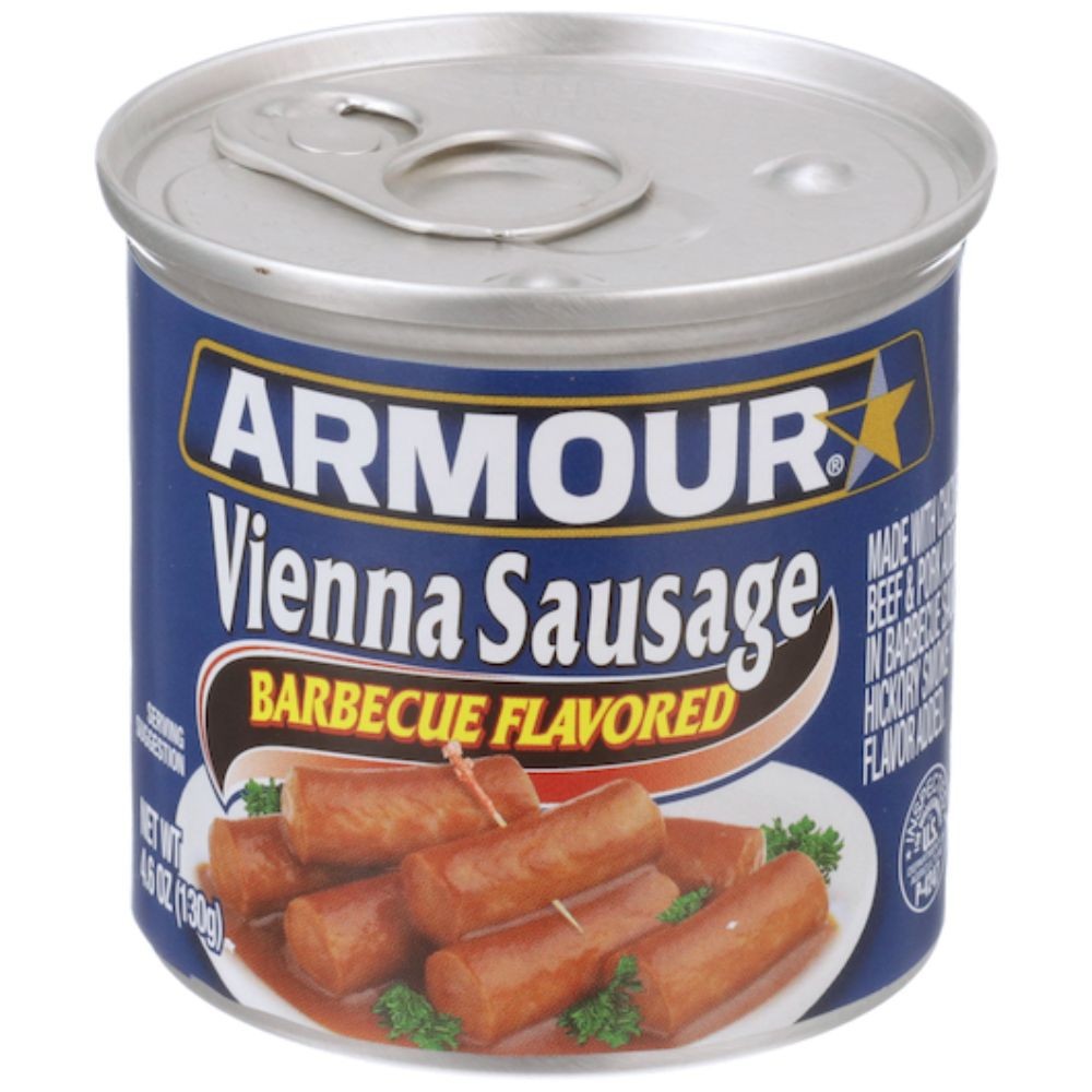 Armour Barbecue Flavored Vienna Sausage, 4.6 Ounce, 24 Packs Per Case