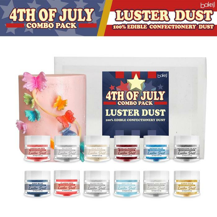 4th of July Luster Dust Collection (12 PC SET) | Edible Paint & Baking Kit