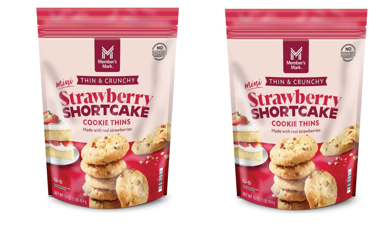 Member’s Mark Mini Strawberry Shortcake Cookie Thins, 2Pack