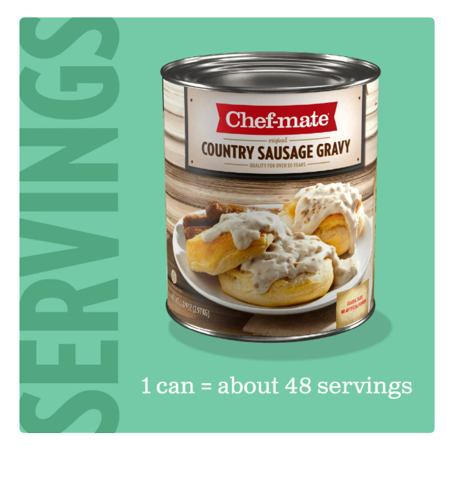 Chef-mate No Artificial Flavors Country Sausage Gravy, 105 oz Can