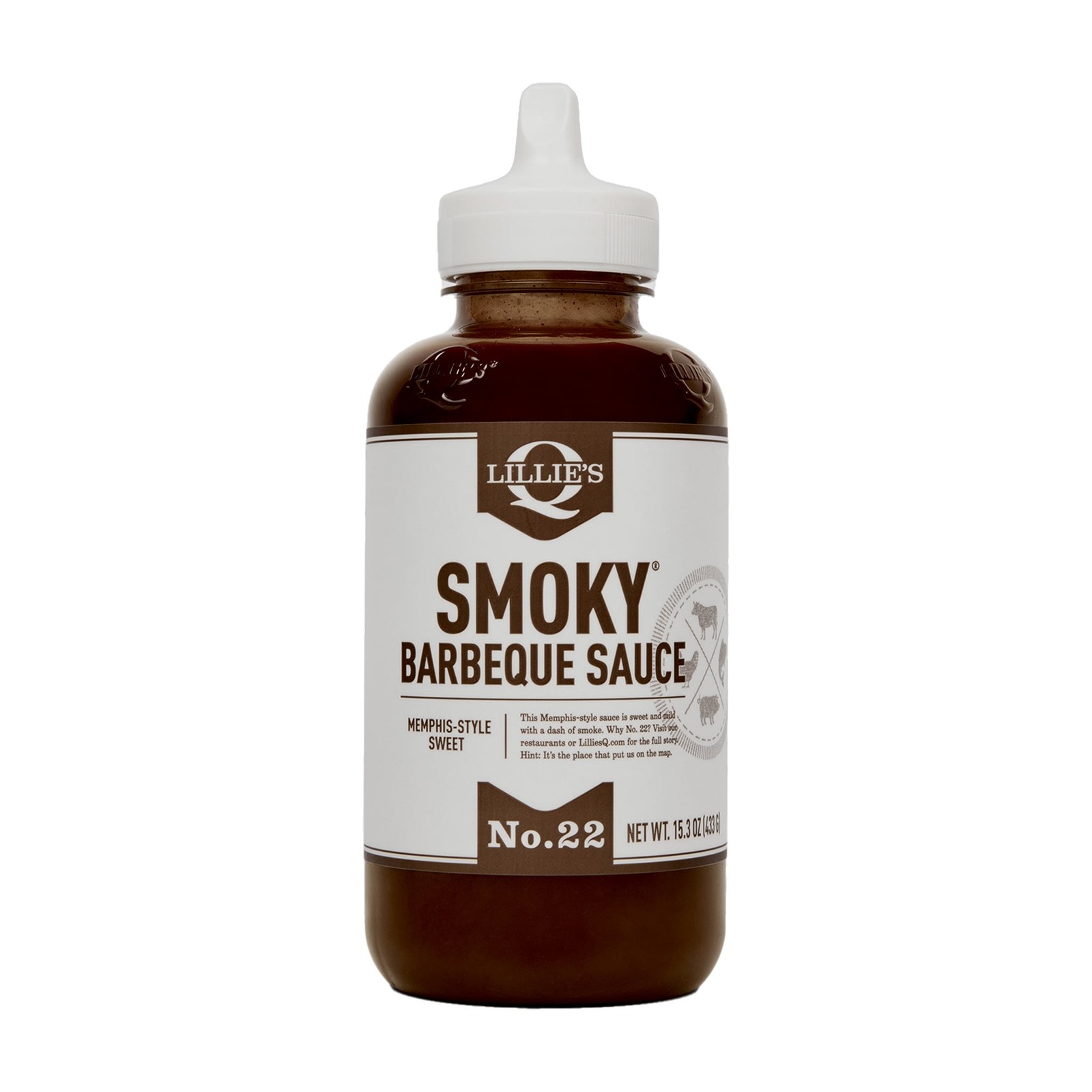 Lillie’s Q Smoky Barbeque Sauce, Memphis-Style BBQ Sauce, 15.3 oz