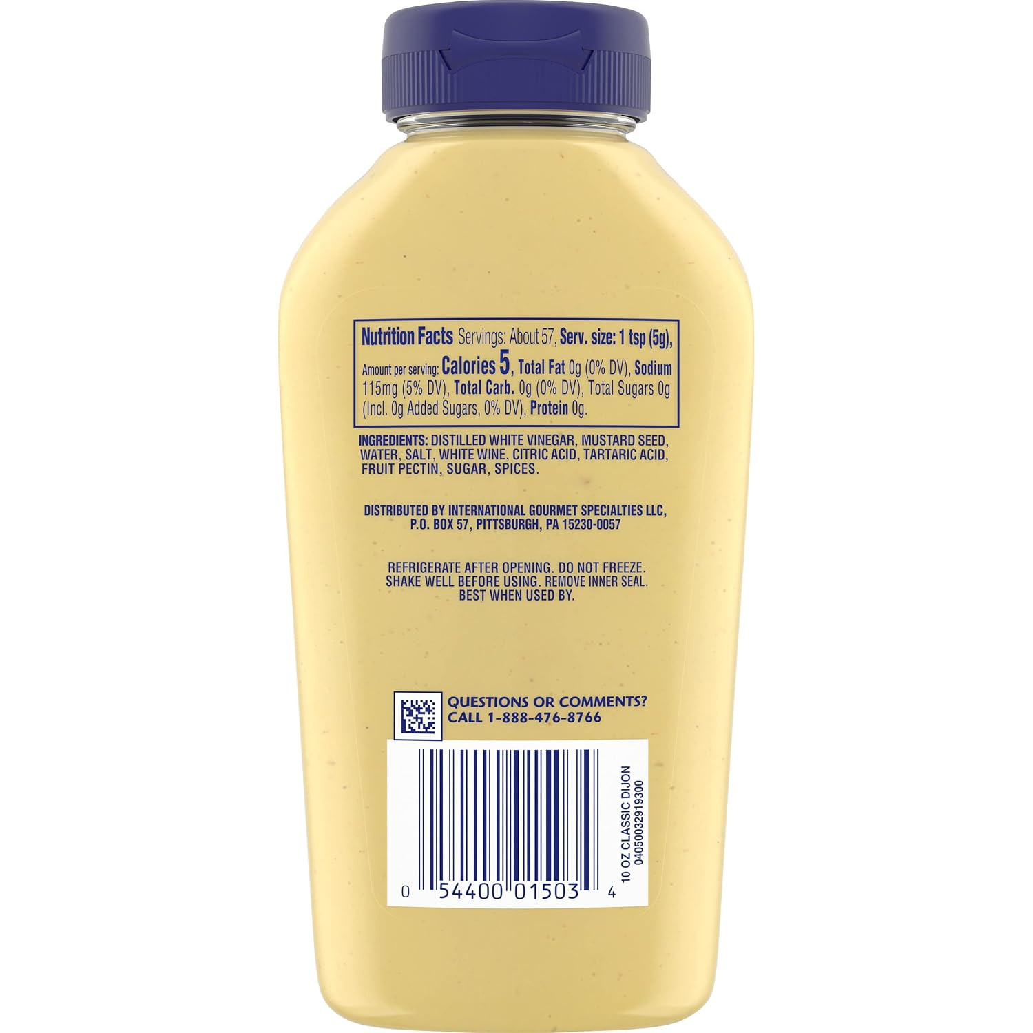 Grey Poupon Dijon Mustard, 10 Oz. Squeeze Bottle