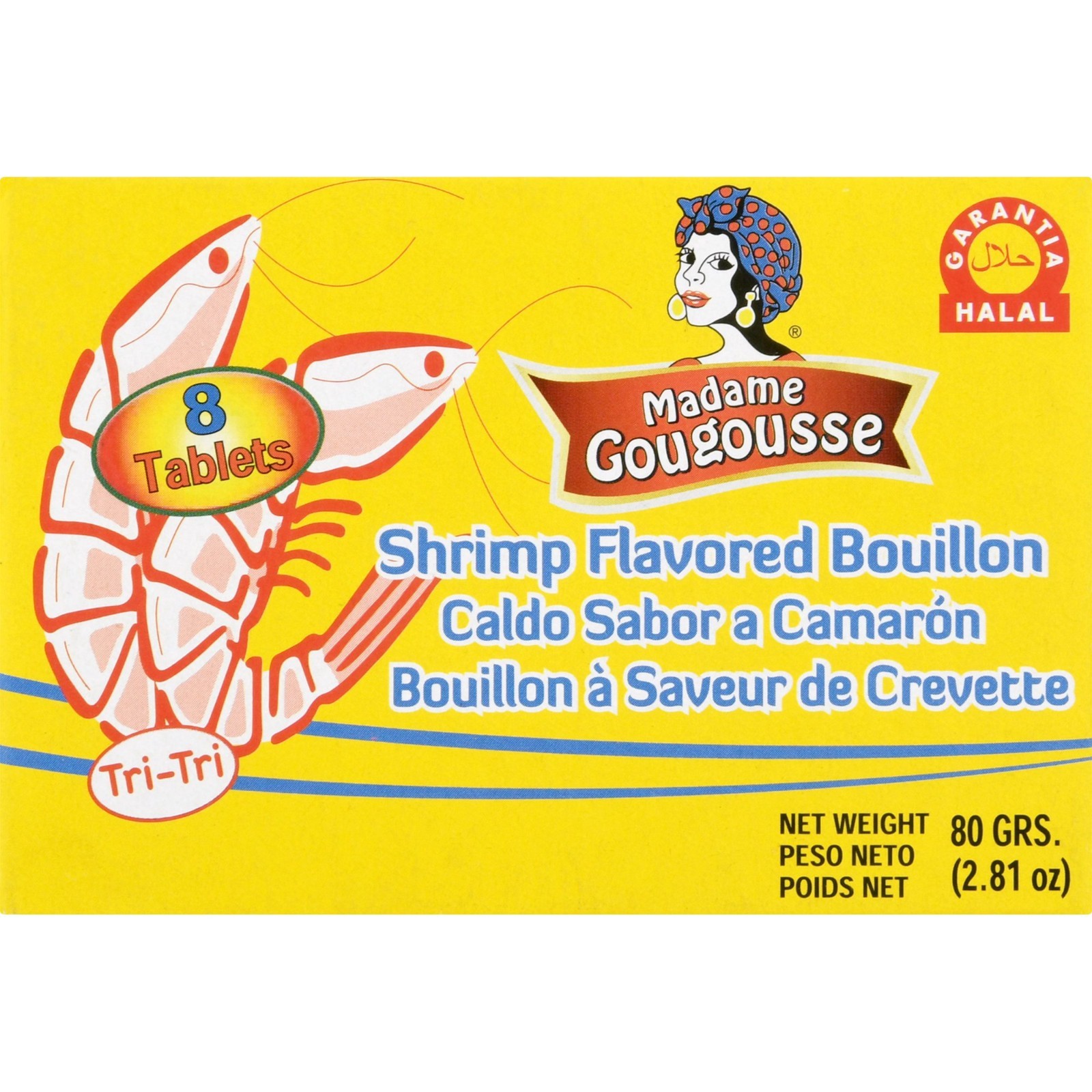 6 Pack Madame Gougousse Shrimp Bouillon Cubes 14.1 oz Each | Shrimp Flavor Soup