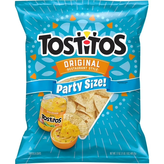 (2 Pack)Tostitos Restaurant Style Original Tortilla Chips – 17 oz Party Size Bag