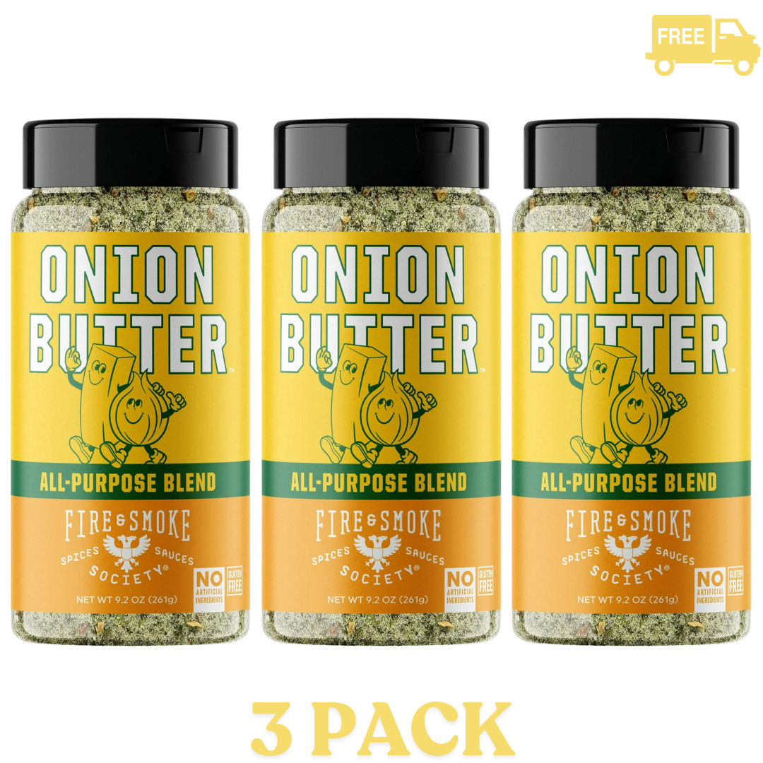 Fire & Smoke Society Onion Butter All Purpose Seasoning Blend, 9.2 oz – 3 Pack