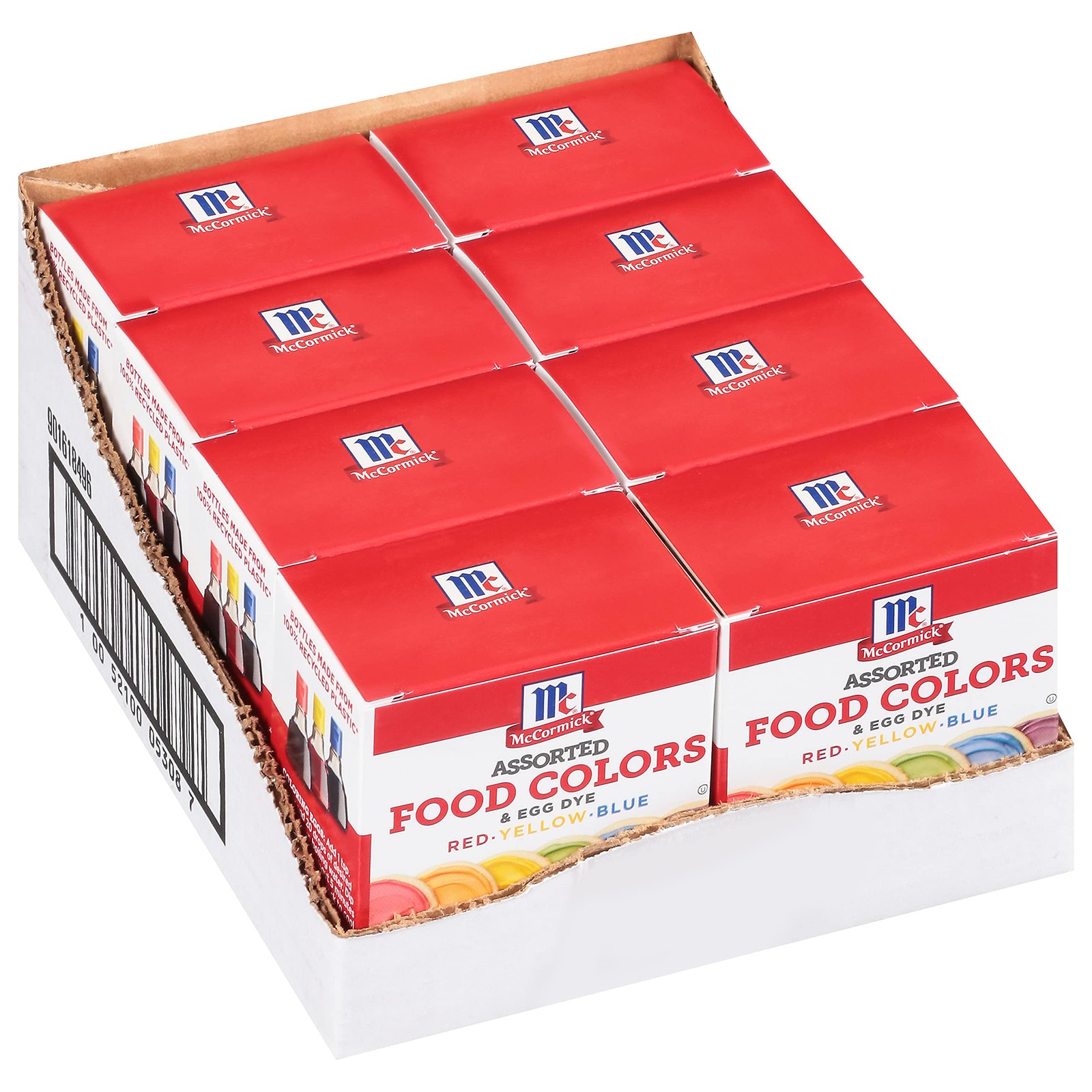McCormick Assorted Food Colors & Egg Dye, 1.5 Fl Oz (Pack of 8), Natural