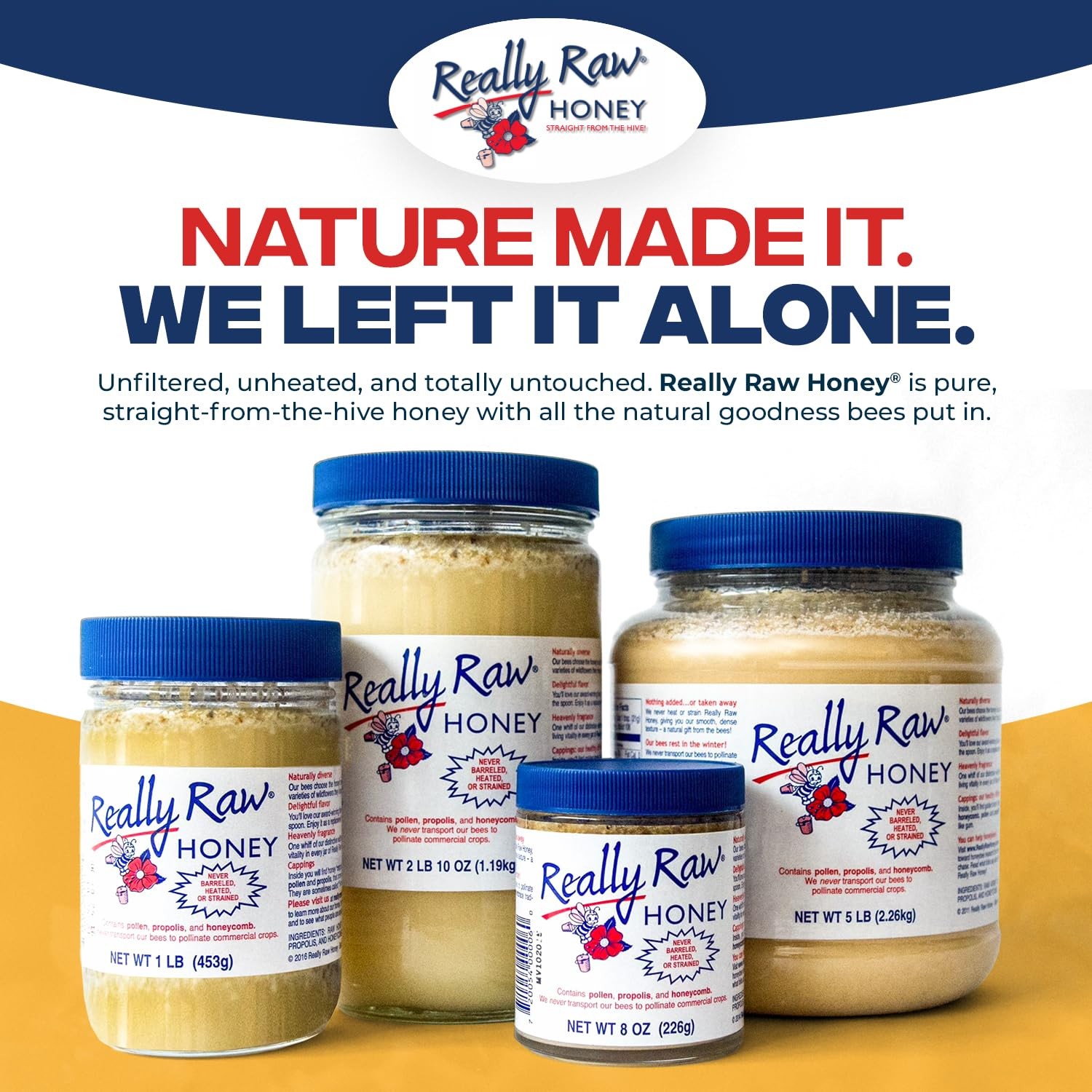 Really Raw Honey, Straight from the Hive, Never Heated or Filtered, Harvested…