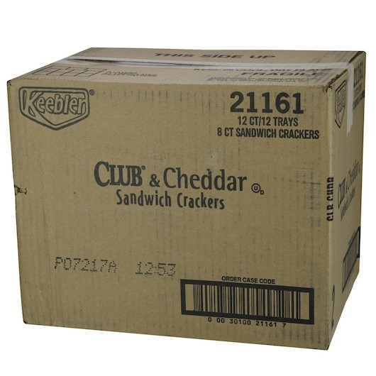 Keebler Club Kings Blend Cheddar Cracker, 1.8 Ounces, 12 Per Box, 12 Per Case