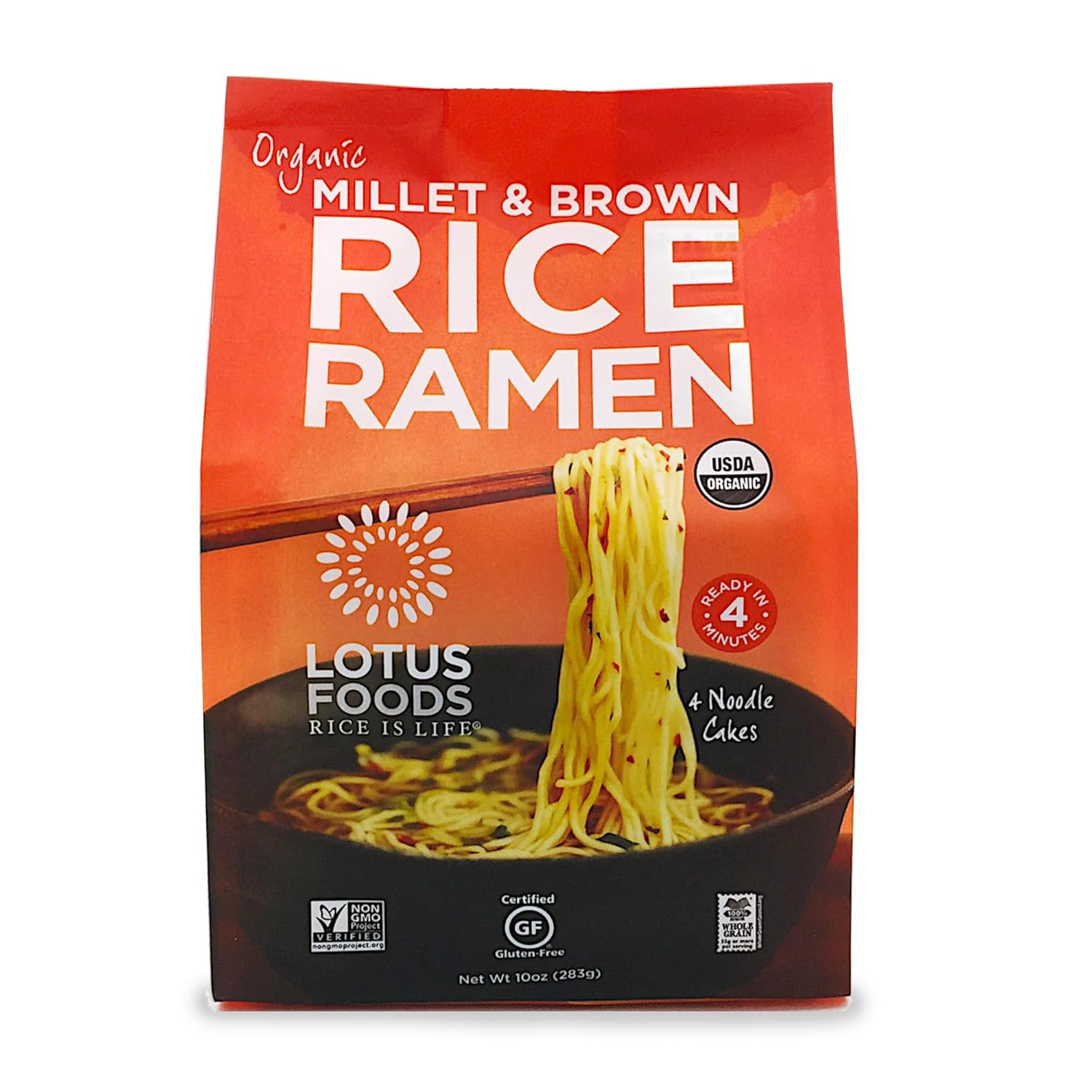 Lotus Foods Organic Millet and Brown Rice Ramen Noodles – Gluten Free Instant Ra