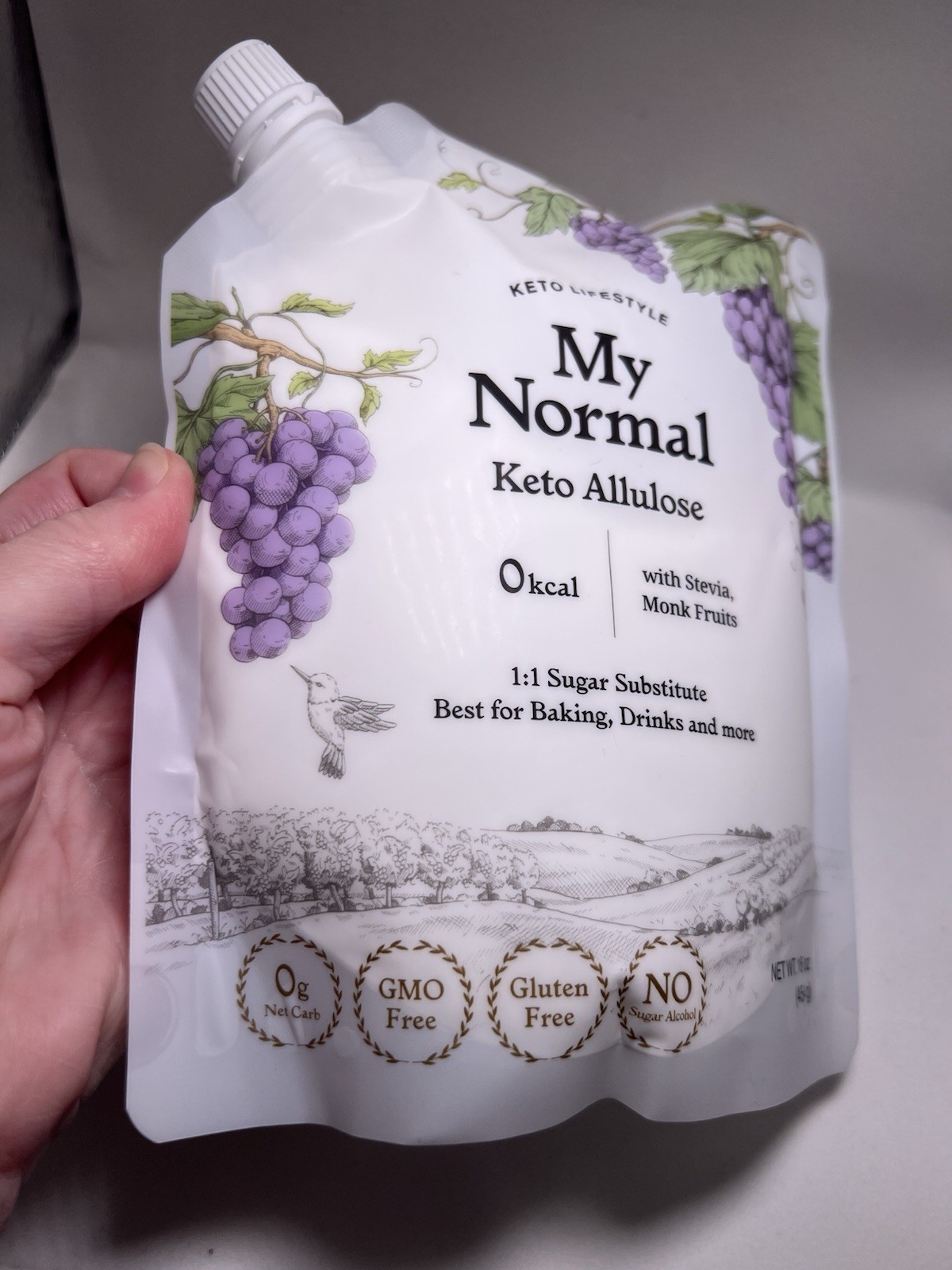 Set of 3 My Normal Keto Powdered Allulose 16oz 99.8% Allulose Monk Fruit Stevia